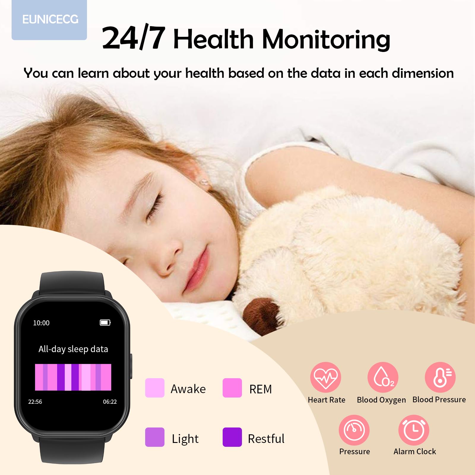 Smartwatch Dla Dzieci Kalkulatory Krokomierz Budzik | Fitness Tracker Telefony Monitor Pracy Serca Zegarek Chłopcy Dziewczynki Prezent Młodzież