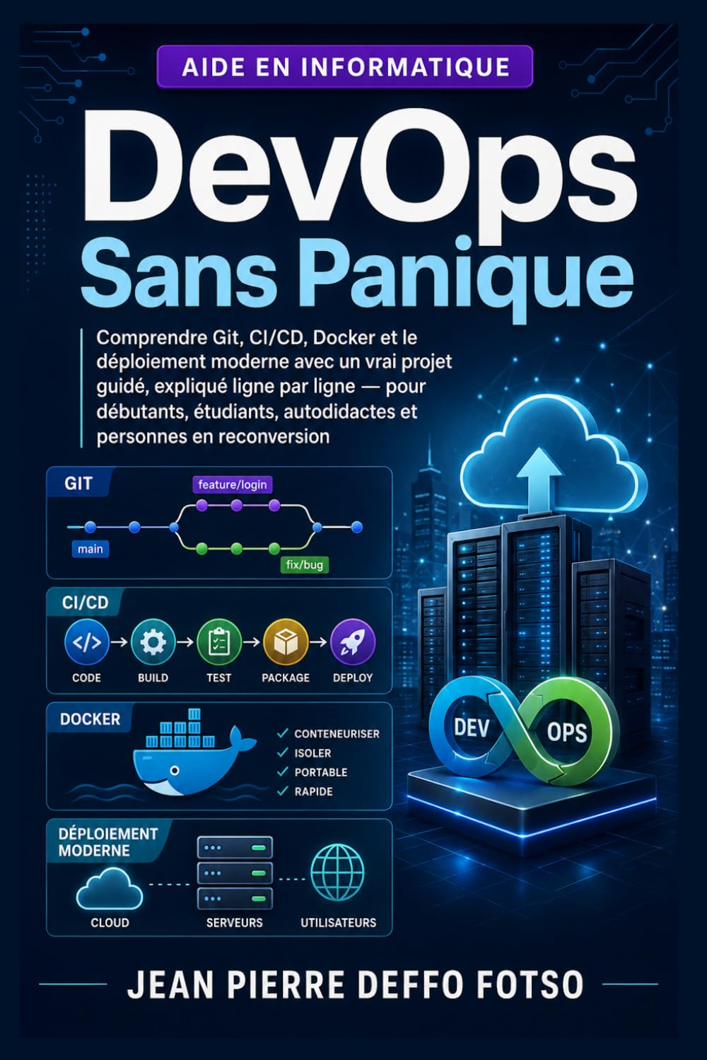 DevOps Sans Panique: Comprendre Git, CI/CD, Docker et le déploiement moderne avec un vrai projet guidé, expliqué ligne par ligne pour débutants, ... en reconversion (Collection Cloud & DevOps)