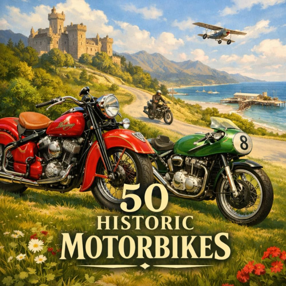 50 Historic Motorbikes: A Colorful Introduction to Classic Motorcycles for Preschoolers (The 50 Things Kids Should Know Series)