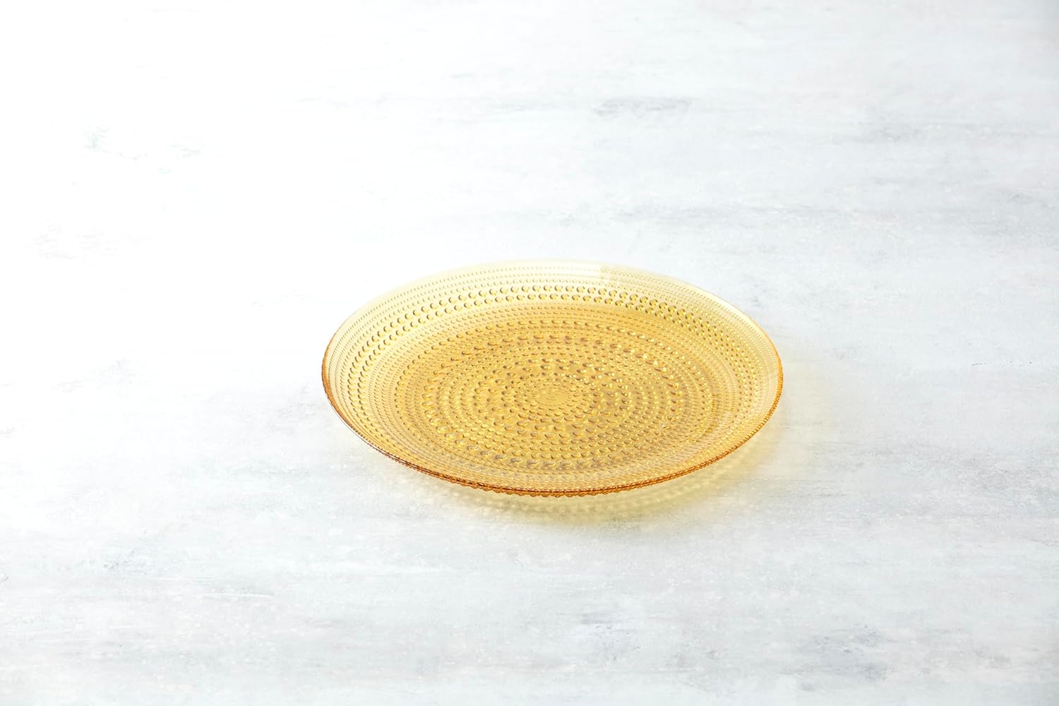 Amber Yellow Glass 13" Charger Plates Set of 4