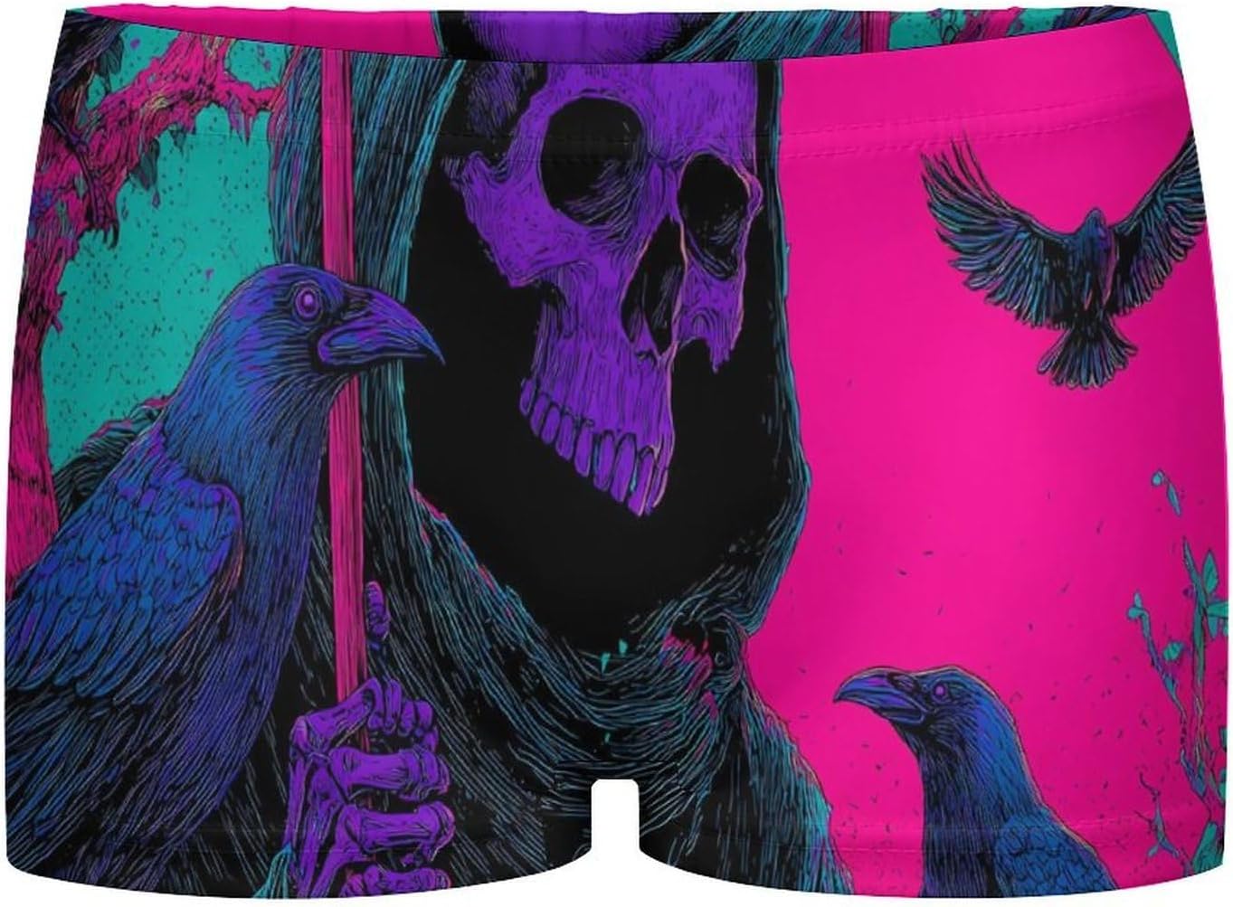 Skull Reaper Ravens Fashion Women's Boxer Briefs Breathable Underpants Trunks Stretch Underwear