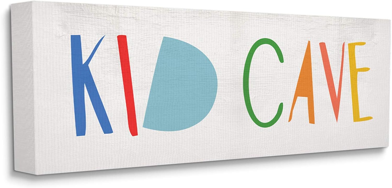 Stupell Industries Kid Cave Phrase Fun Vibrant Whimsical Typography
