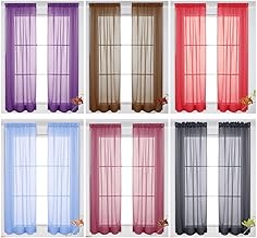 VOSAREA Cortinas Transparentes Cortinas De Casamento Persianas Transparentes Janela Cortina De Tule Tela De Janela Fio De Vidro Cortinas Transparentes De Tela De Janela De Banquete Branco