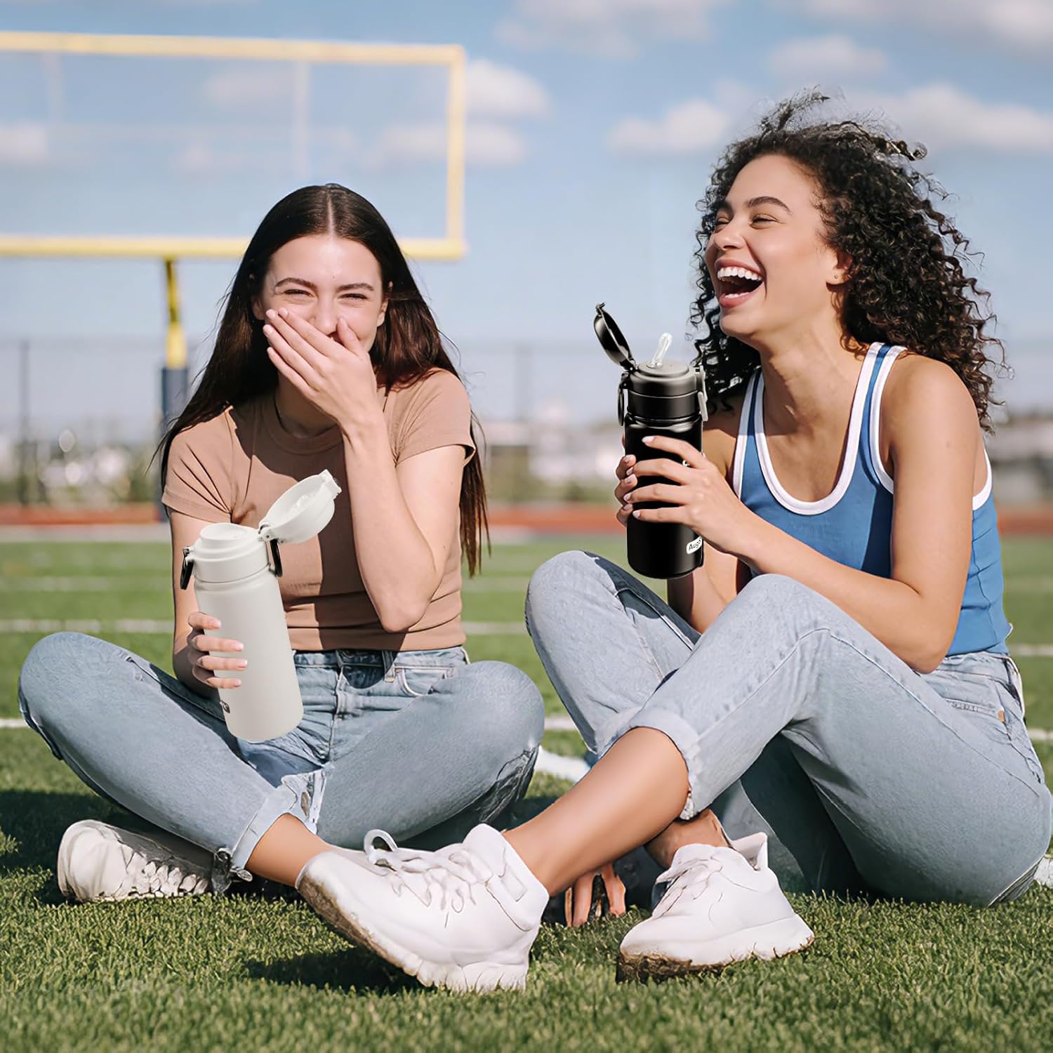 20 oz Insulated Water Bottle with Straw Lid & Drinking Spout, Leak-proof, BPA Free, Double Walled Vacuum Metal Insulated Bottles for Travel and Sports (Black) - Image 8