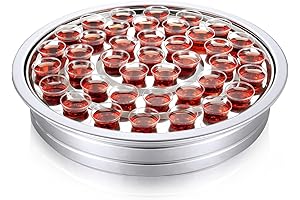 Sturdy and Elegant Silver Stainless Steel Communion Trays and Plates