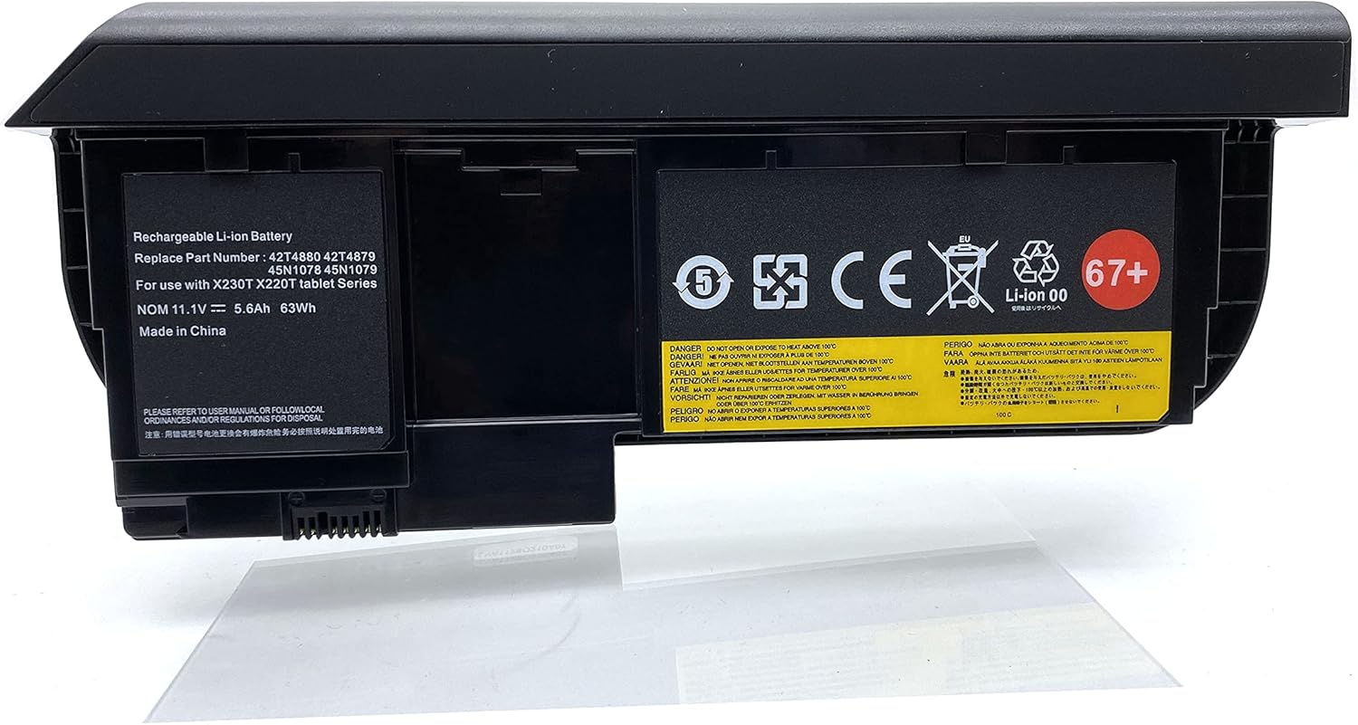 45N1079 Laptop Battery compatable with Lenovo ThinkPad X230T X220T Series Tablet Notebook 0A36316 0A36317 45N1077 45N1074 45N1075 45N1078 45N1076 45N1177 42T4879 67+ 52+ 10.8V 63Wh 5600mAh