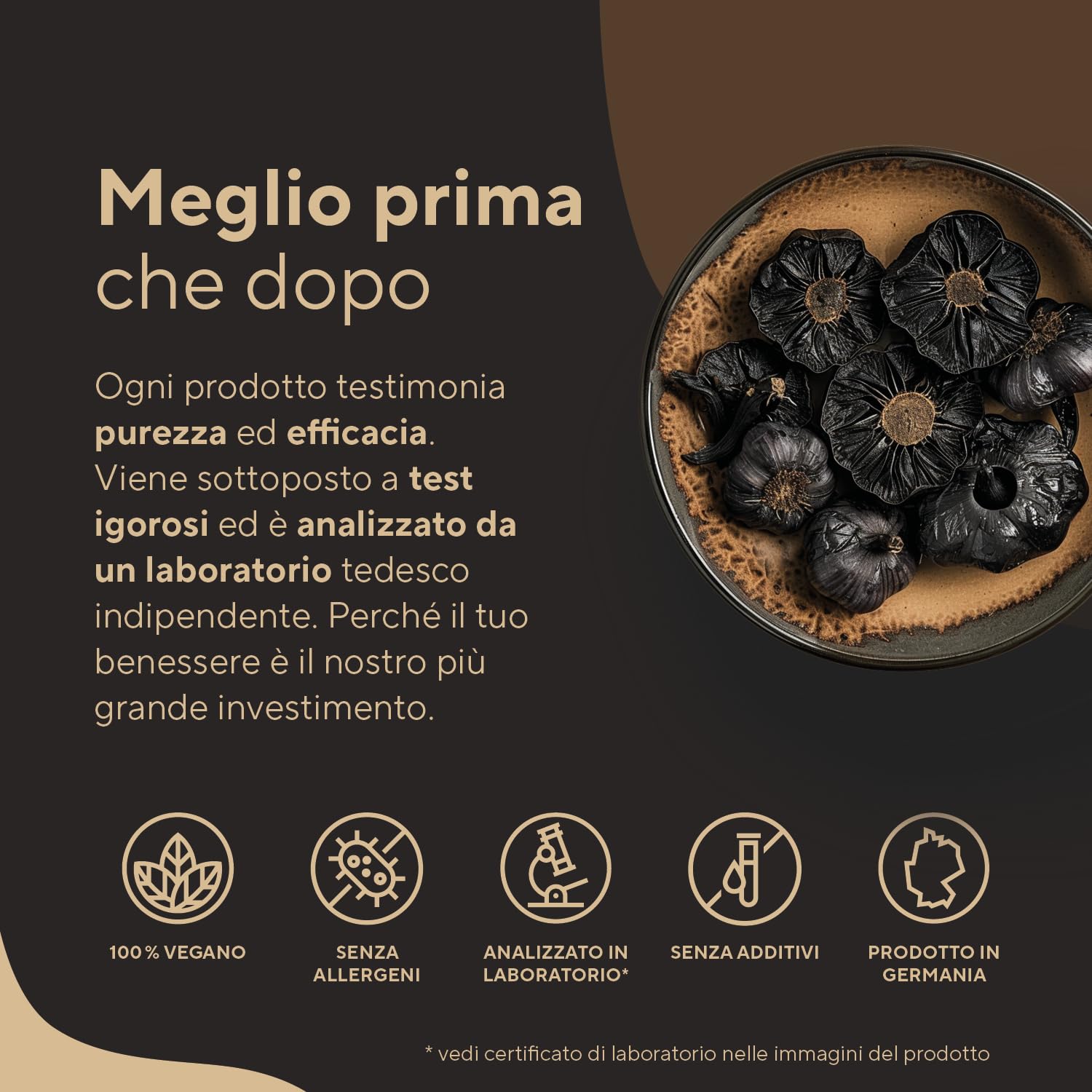 Aglio nero fermentato – 360 capsule – 22.500mg dose giornaliera (Estratto ad alto dosaggio) – Con S-allilcisteina naturale (SAC) e 14,89% di polifenoli – Aglio nero capsule – Vegano – TRUE NATURE