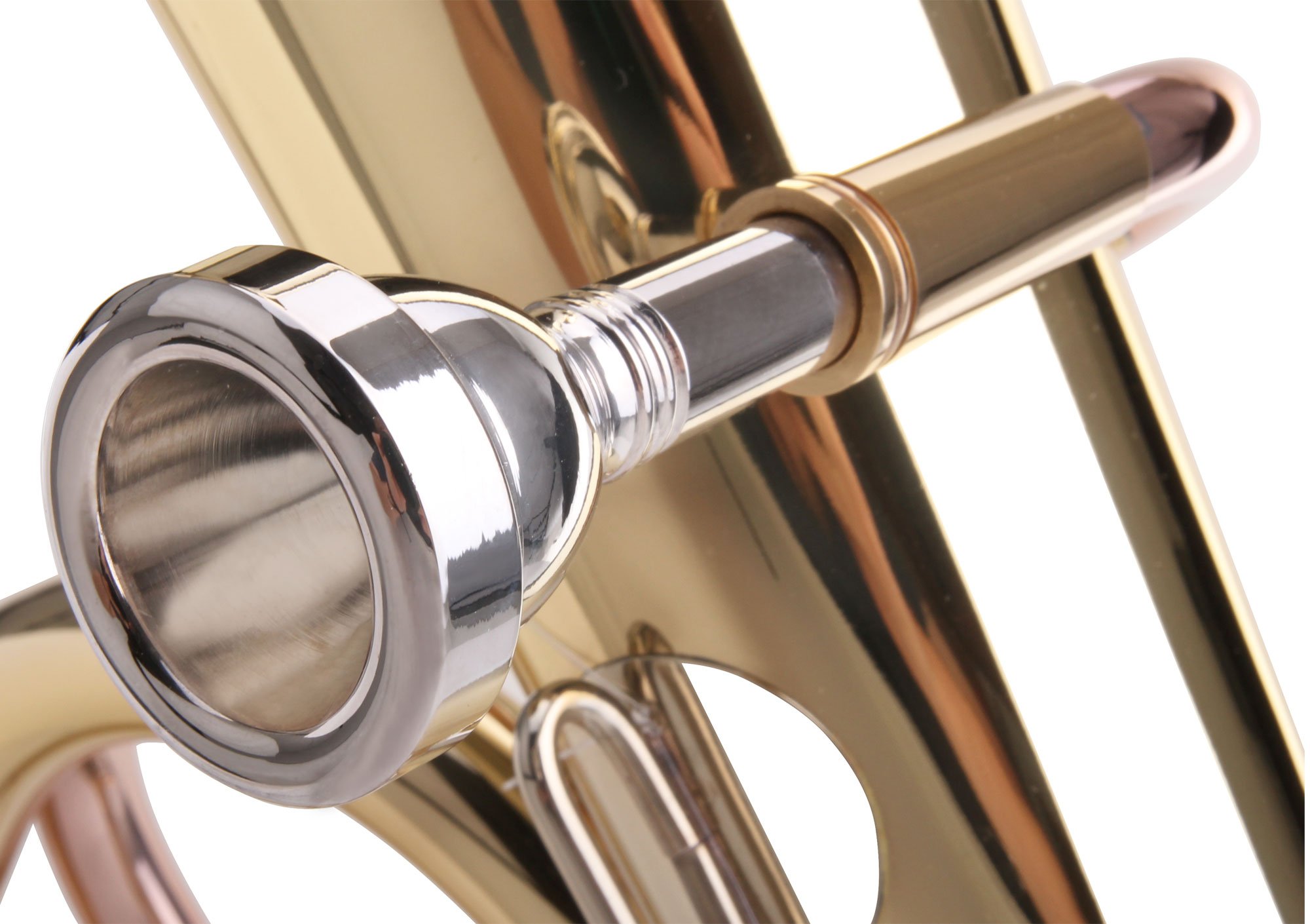 Classic Cantabile TH-38 Tenorhorn (Bb-Stimmung, Korpus: Messing, Neusilber-Außenzüge, Goldmessing-Mundrohr, 3 Messing-Drehventile)