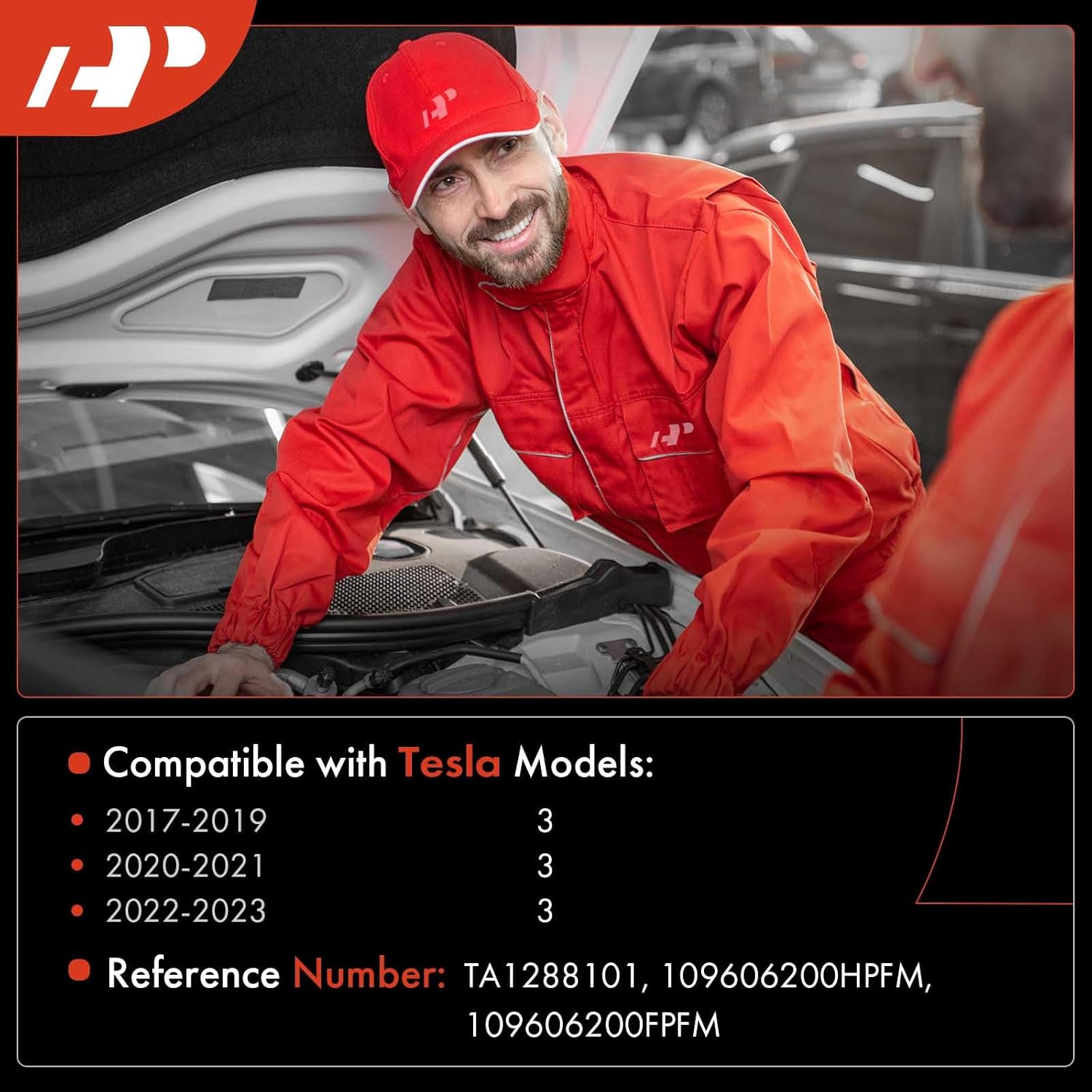 A-Premium Windshield Washer Reservoir Tank Assembly Compatible with Tesla Model 3 2017-2023 - with Cap