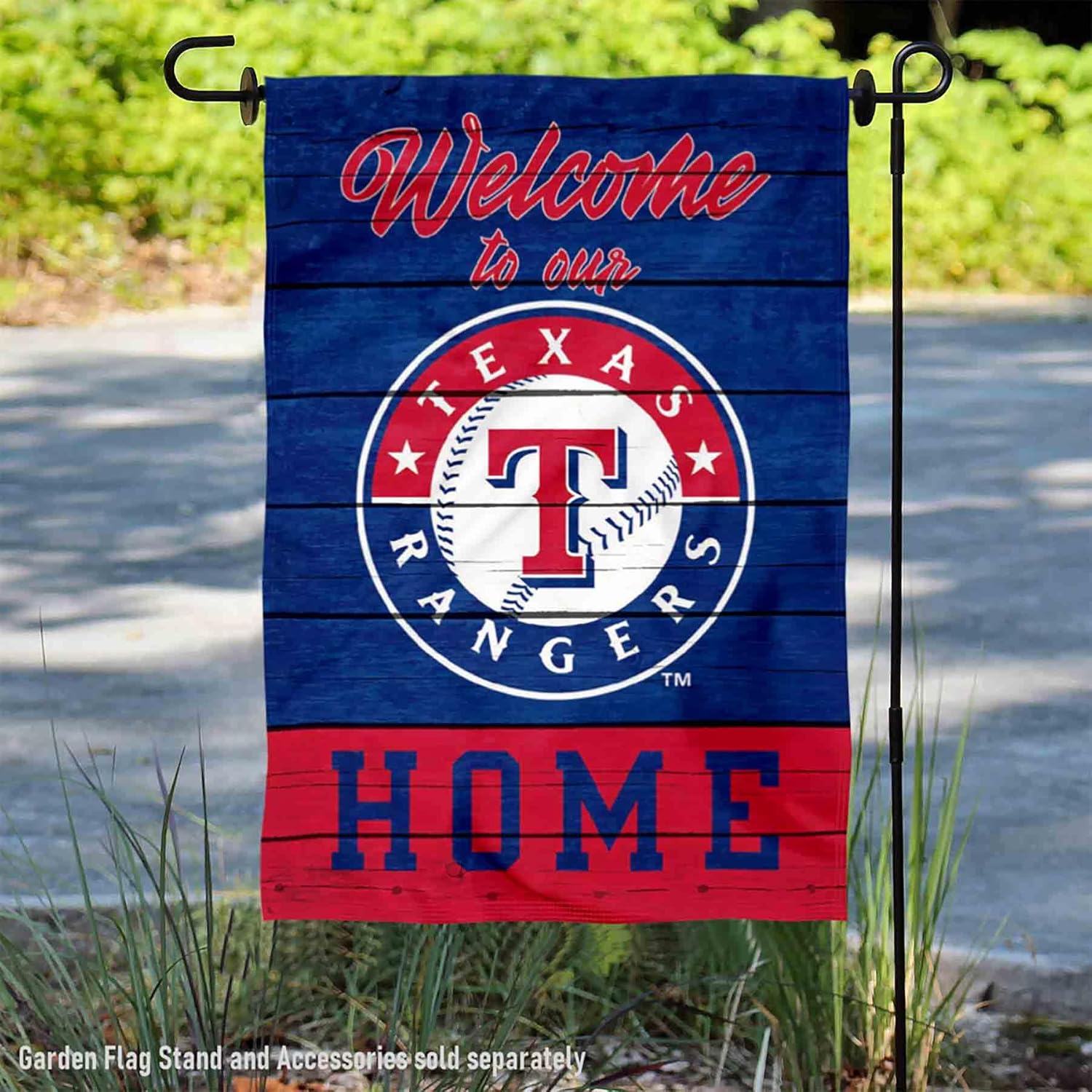 Texas Rangers Welcome To Our Home Double Sided Garden Flag - Image 2