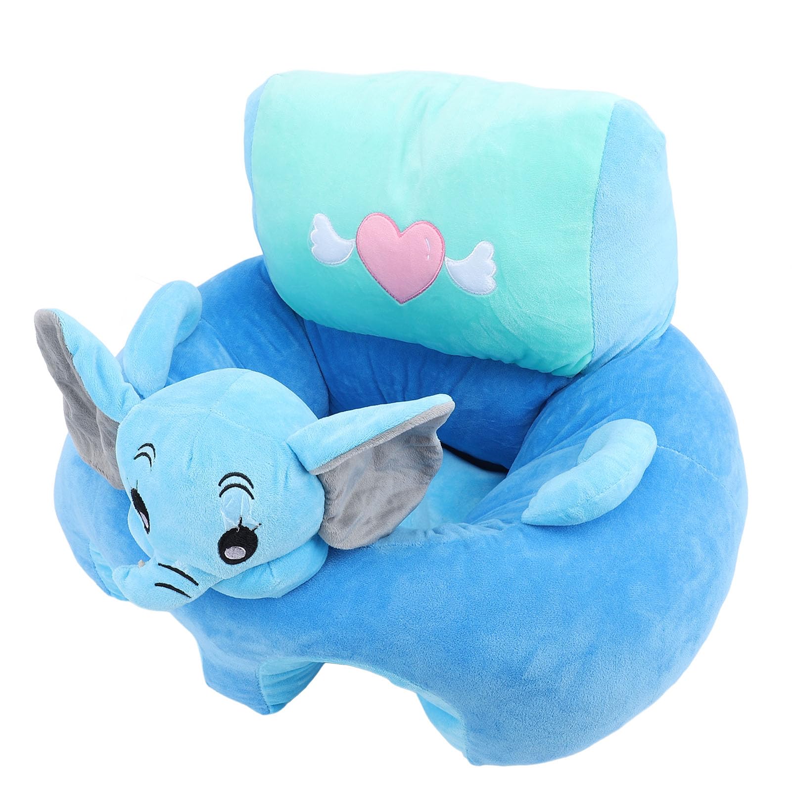 Sedile di supporto per neonati Divano in morbido peluche a forma di animale con schienale ergonomico per i più piccoli che imparano a sedersi Base antiscivolo 21,7x21,7 pol