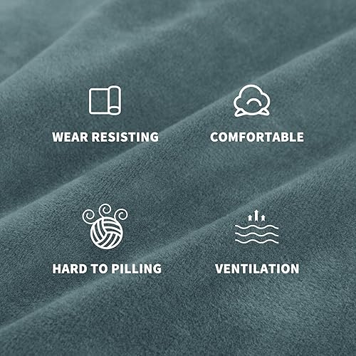 Miniatura 7 de ZNSAYOTX Fundas elásticas de terciopelo reclinable, 4 piezas, funda para silla reclinable de felpa suave más gruesa con bolsillos laterales,