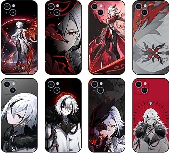 Arlecchino Phone Case Fatui Harbingers Genshin The Knave Phone Cases Multicolor