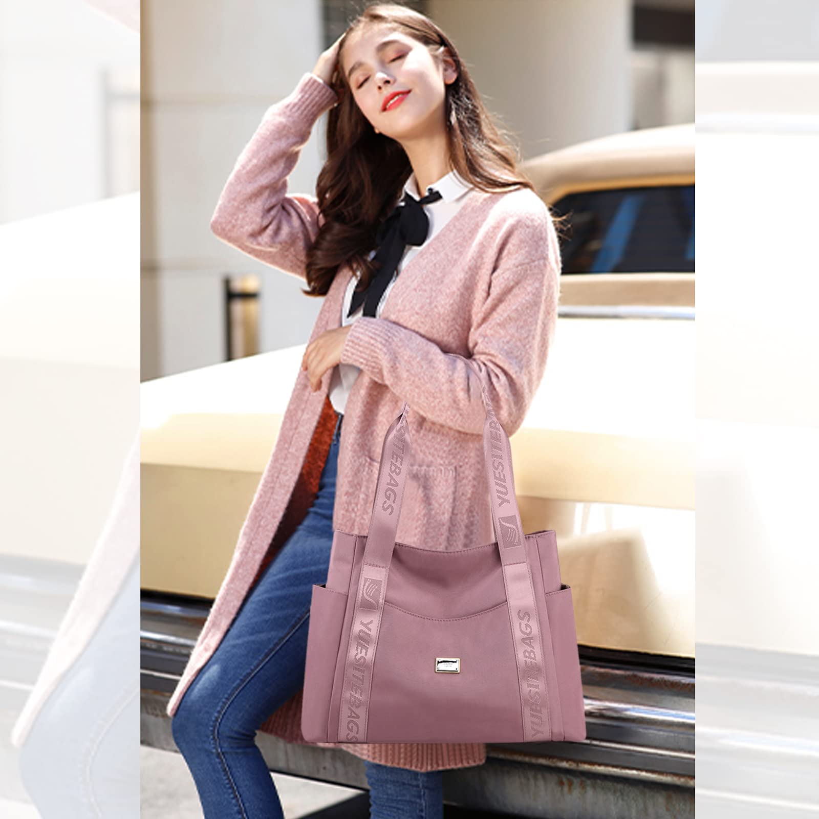 NICOLE & DORIS Grand Sac Femme Fourre Tout Mode Sac à Main Bandoulière Multi-Poches Sac Epaule Léger Sac Cabas Décontractés Sac Shopping Sac Voyage