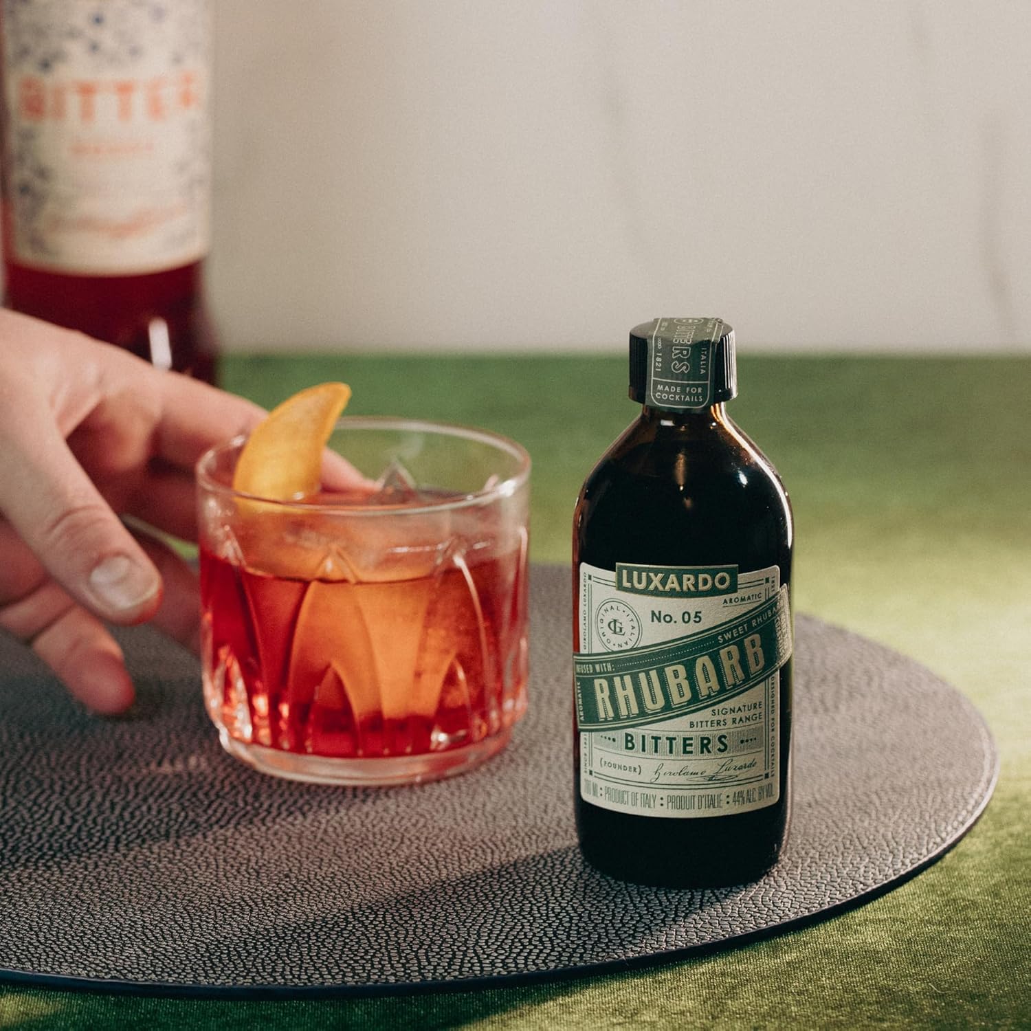 Luxardo Maraschino Cherry 400g & Rhubarb Aromatic Bitters 200mL Variety Pack | Premium Cocktail Bitters Set for Classics & Craft Drinks