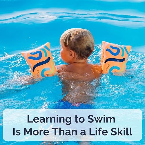 Miniatura 4 de Limmys Flotadores de brazo de alta calidad para niños, de 1 a 6 años, alas de agua inflables para nadar (ganador del premio Mom's Choice Award)