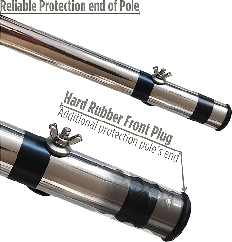 Miniatura 5 de CooB Cuchara de arena de playa, herramienta detector de metales, pala de acero inoxidable para detección de metales, poste de mango de viaje fuerte