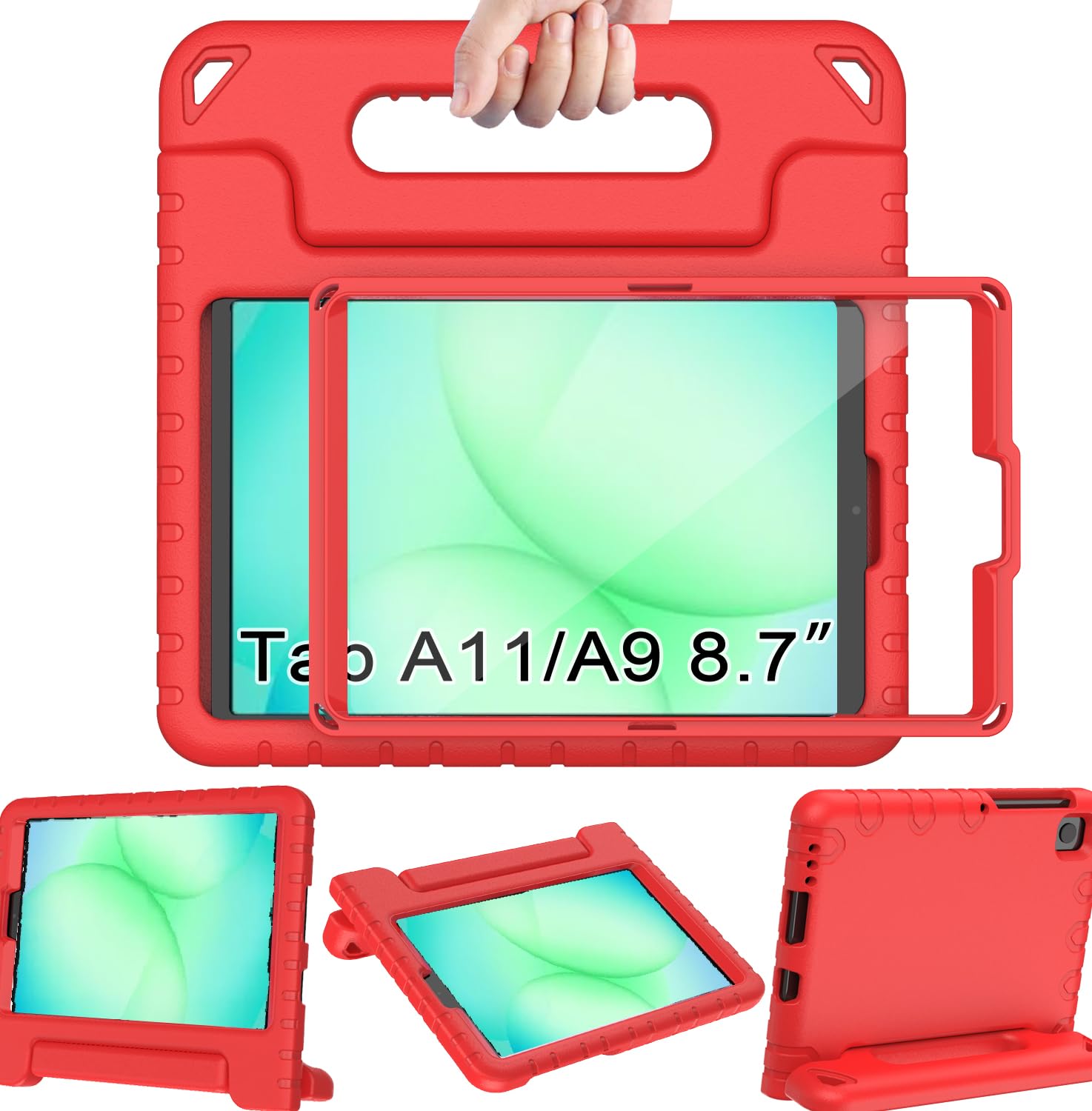 BMOUO Kids Case for Samsung Galaxy Tab A11 8.7" 2025, Galaxy A9 8.7" 2023 / A7 Lite 2021 Case - with Screen Protector, Shockproof Lightweight Samsung