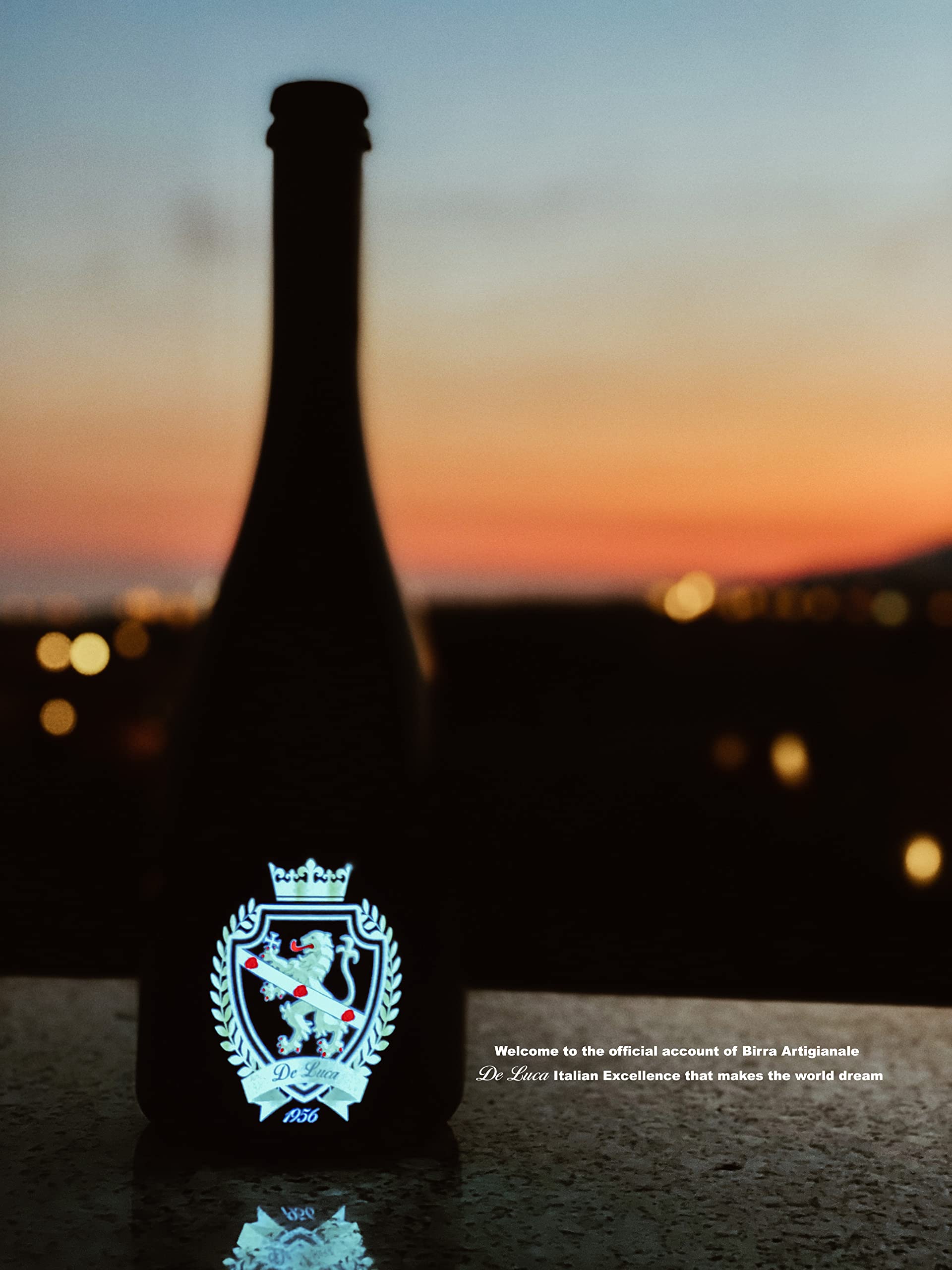 Cerveza Artesanal Luminosa (Etiqueta Luminosa) De Luca Blond Ale 75 cl 5,5 vol 100% Italiana Fabricada en Calabria De Luca La excelencia italiana que hace soñar al mundo