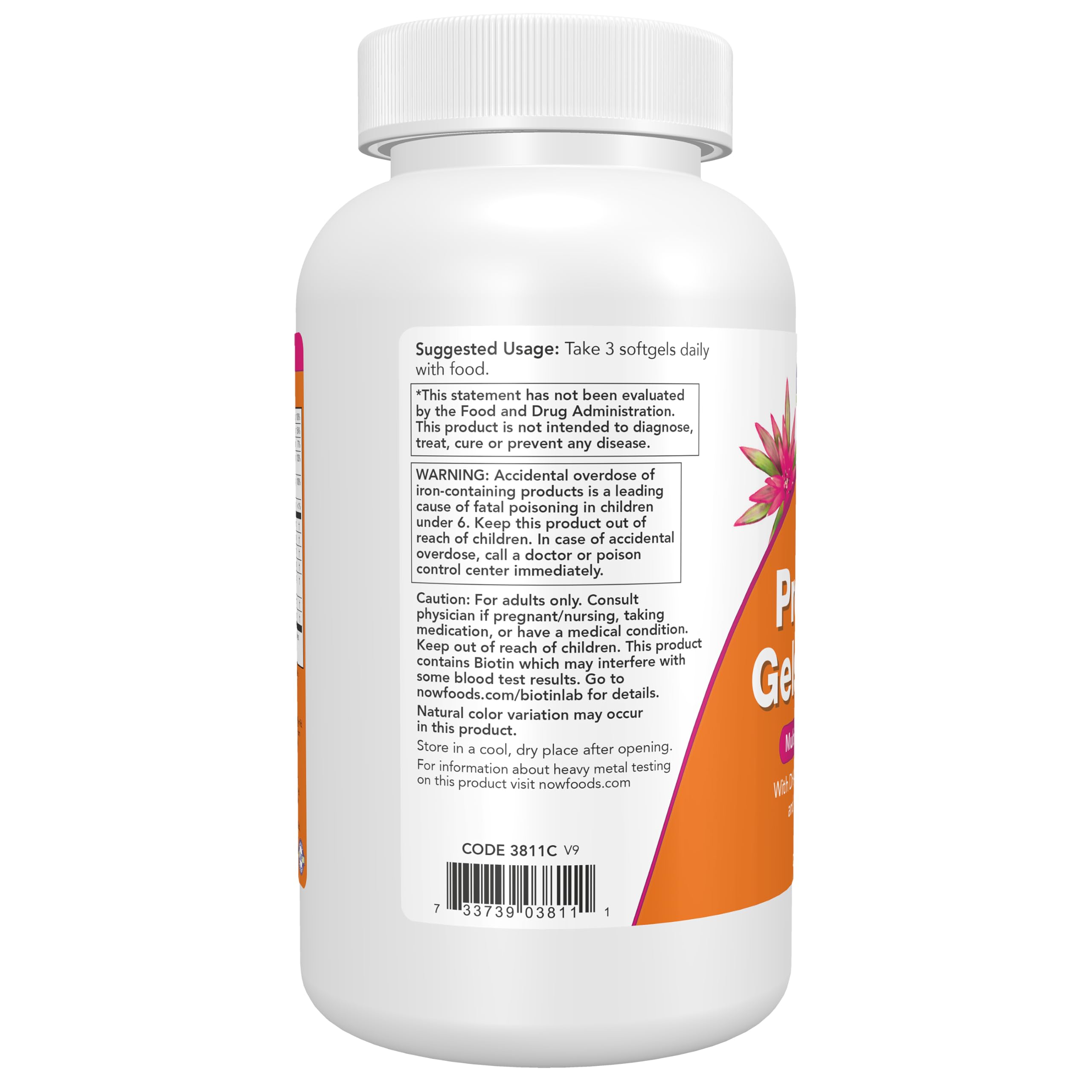 NOW Supplements, Prenatal Gels + DHA with 250 mg DHA, 180 Softgels — Amazon image 4