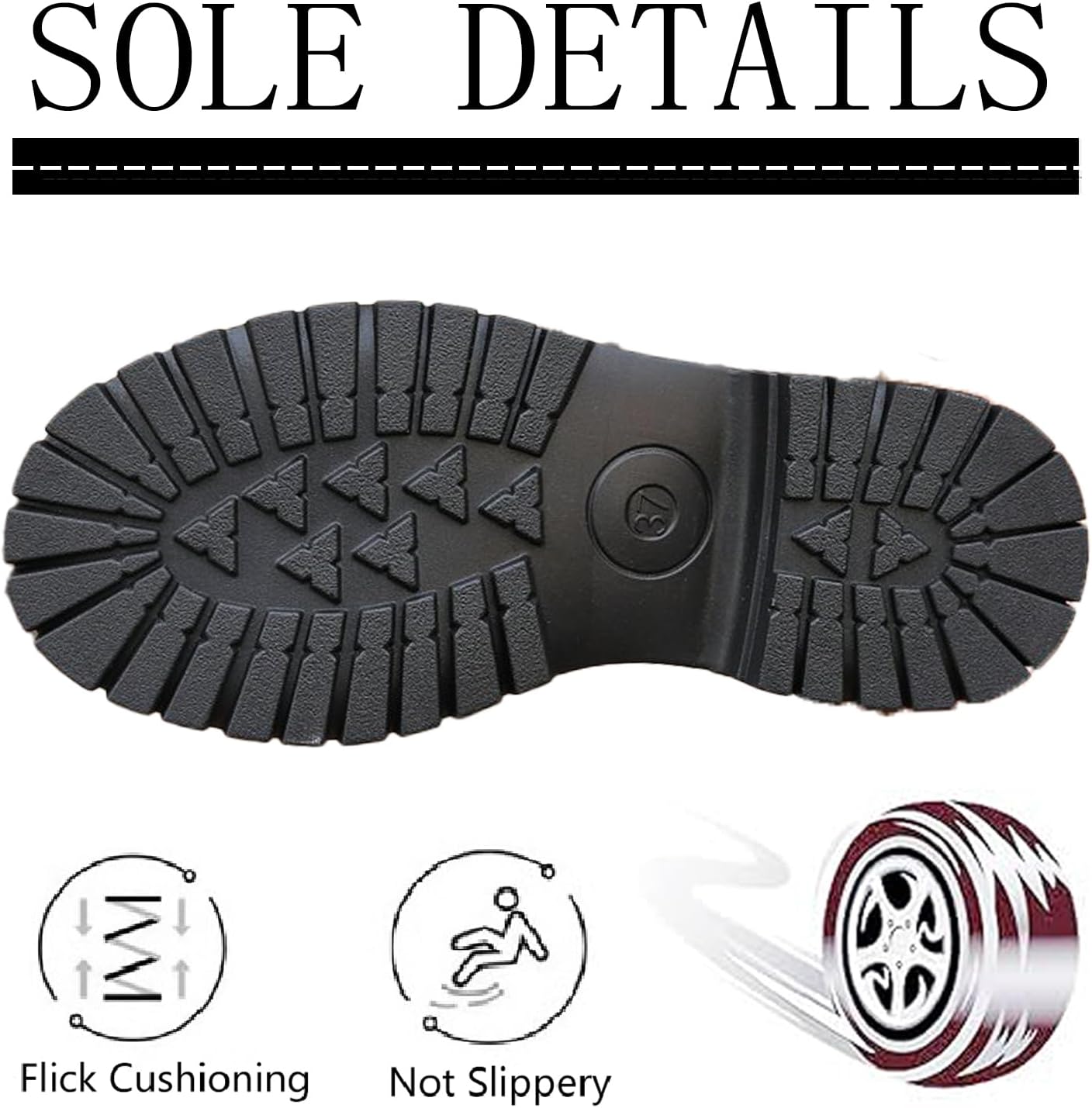 Chunky Heel Penny Loafers for Women Glossy Patent Leather Retro Comfortable Round Toe Anti-Slip Lug Sole Platform Slip On Loafers Casual Work Business Dress Shoes - Image 6