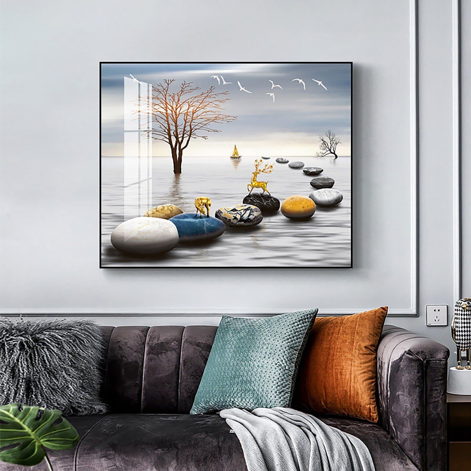 Cubre Cuadro Eléctrico Decorativo, Estilo Nórdico, Cristal, Sin Perforar
