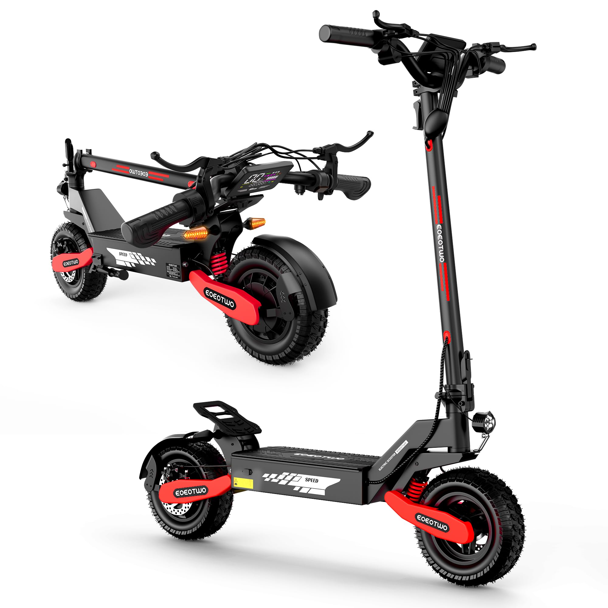 Electric Scooter for Adults, 1200W/2400W Motor Fast E Scooter, 11" Off-Road Tires, Up to 30/43 MPH Top Speed & 20/43 Miles Long Range, Dual Brake, Foldable