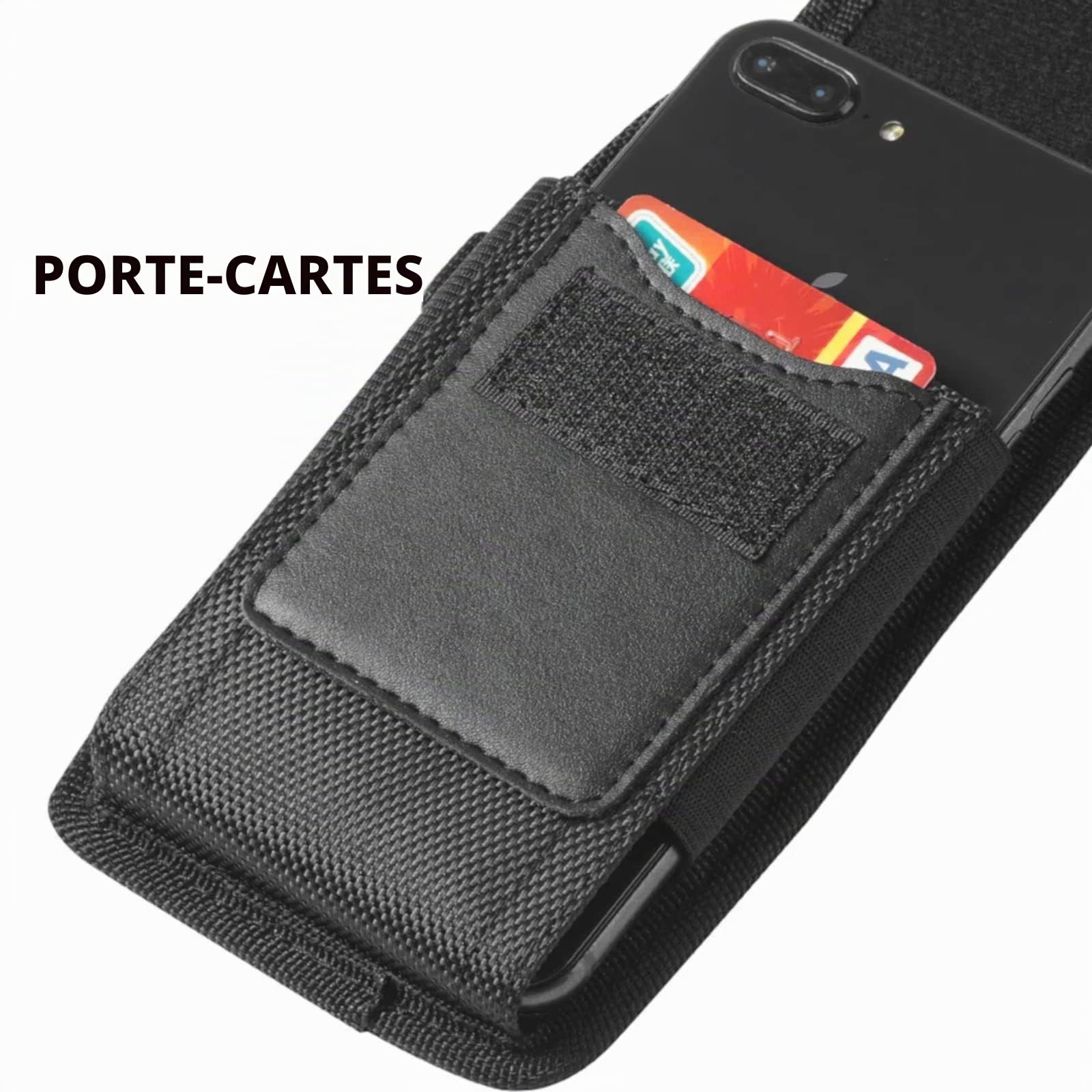 Vertical Étui de ceinture pour Xiaomi 15 15c 15T 14T 14 14c 13T 13 13c Pro 12s 12T 12c 12 A1 A2 A3 A4 A5 11 Pro+ Redmi Note 4G 5G | Sac banane mousqueton Clip Boucle | Housse de protection | Noir