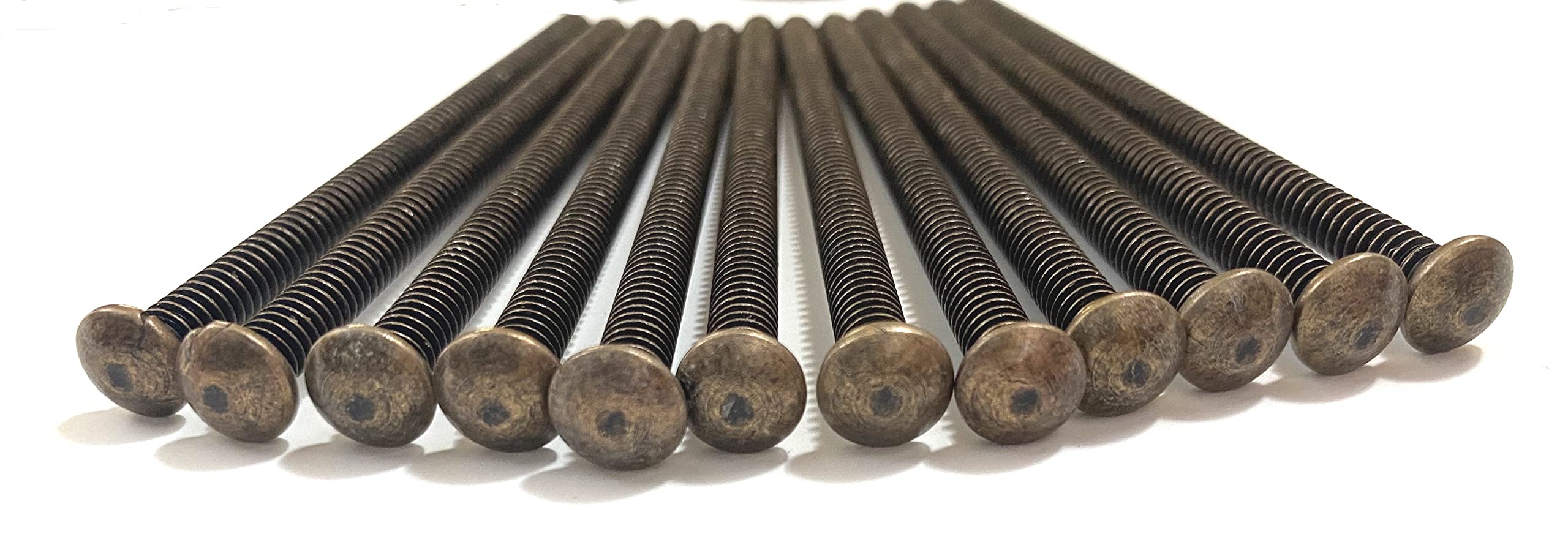 Shabby Restore Knob Bolts for Ceramic & Glass Pulls and Knobs, Stainless Steel 10-24, Bolts - Pack of 10 (3", Bronze)