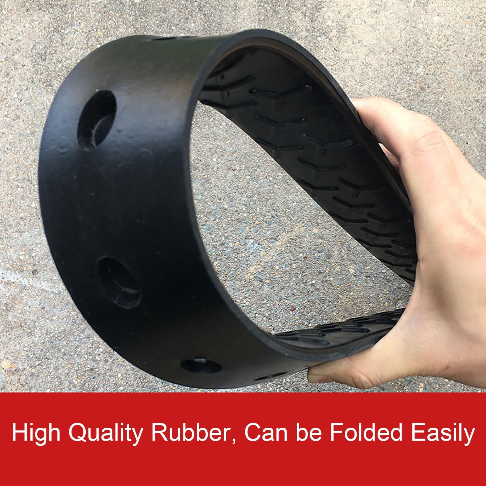 2 Pcs Solid Rubber Driveway Curb Ramps, 0.4-3.9 in High Heavy Duty Threshold Ramps for Driveway Vehicles SUV Truck Forklifts(16 * 7 cm/6.2 * 2.7 in)