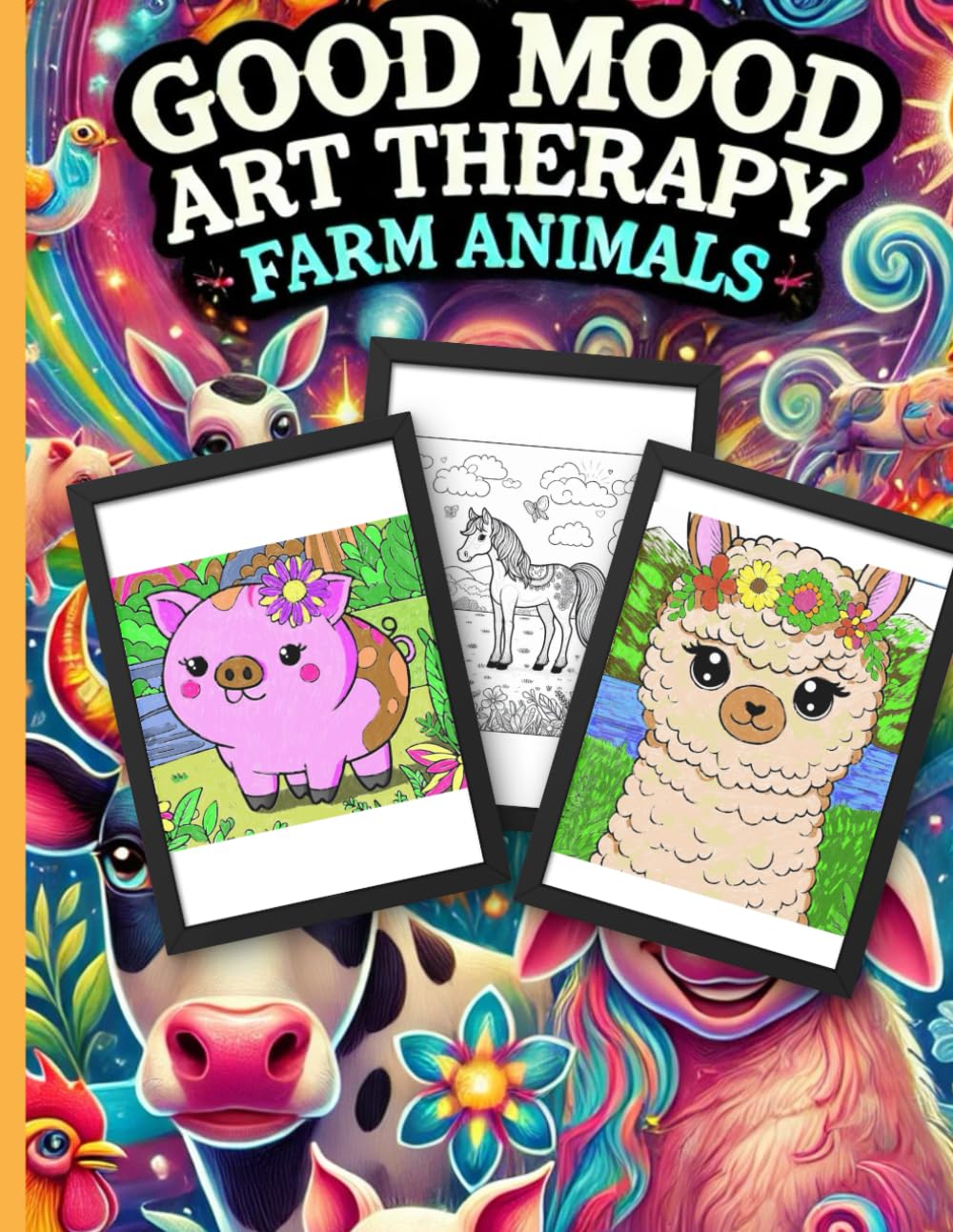Good Mood Art Therapy: Farm Animals: 40 Guided Colouring Exercises For Emotional Regulation