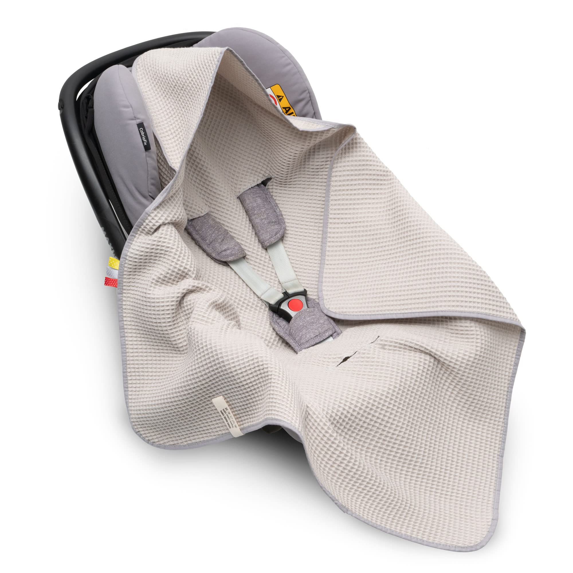 Coperta In Cotone Mikos Per Seggiolino Auto - Tessuto A Nido D'Ape Estivo 75x75 Cm