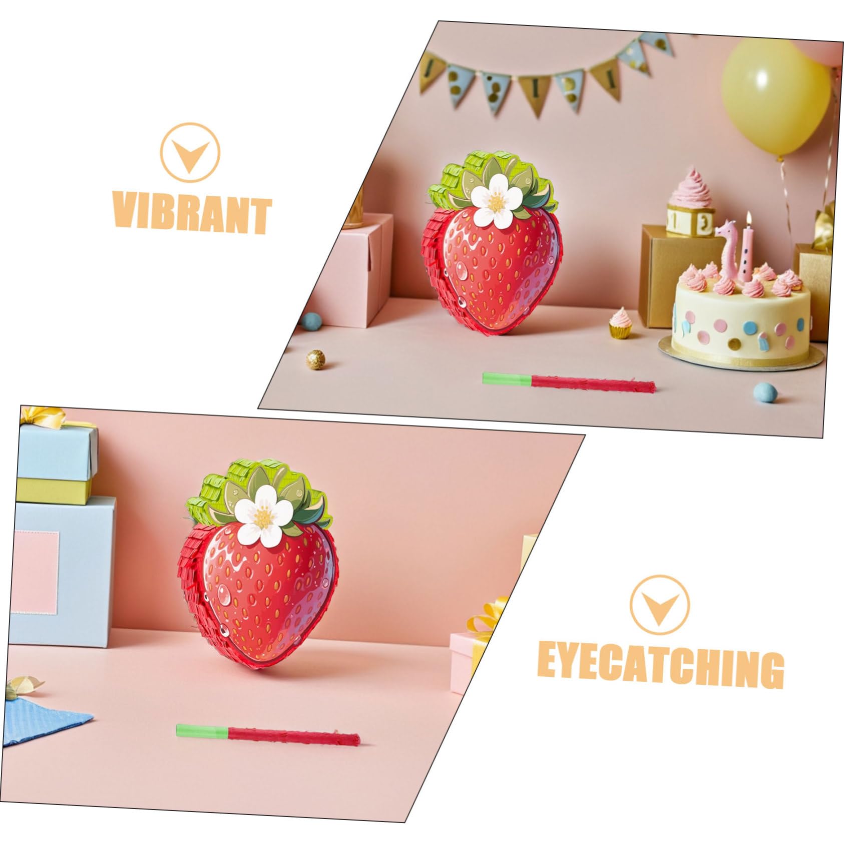 POPETPOP Pinata de para Cumpleaños con Diseño Resistente de Cartón y Papel Crepé Incluye Colgador y Abertura para Rellenar para Fiestas Infantiles y Temáticos de Verano
