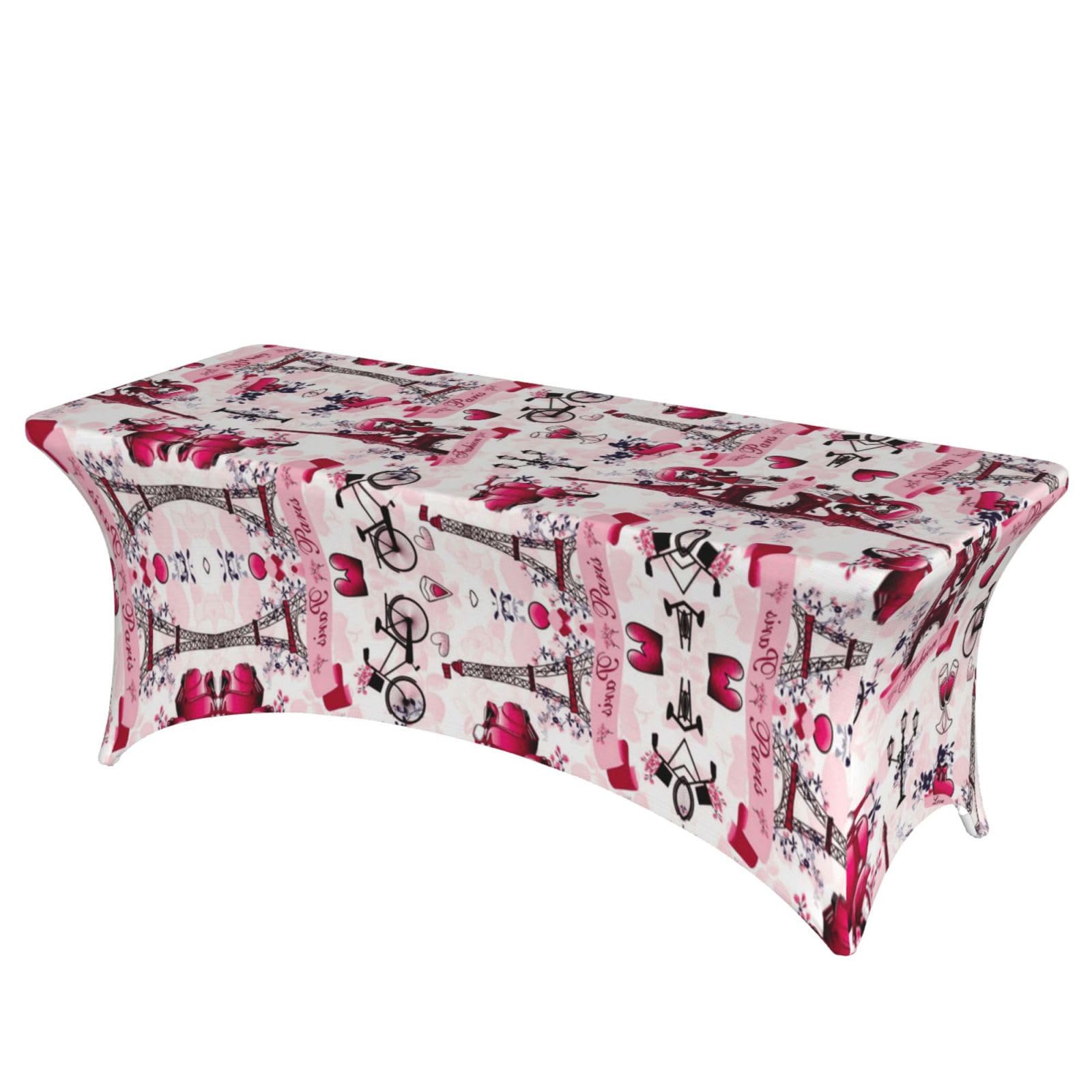 ERCgad Paris Eiffel Tower France Print Rectangular Tablecloth Dining Banquet Party Events Home Celebration Table Cover