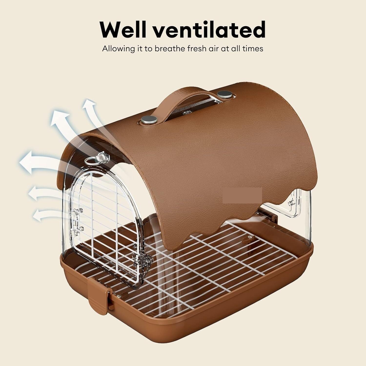 Vogelkäfig im Freien, Vogeltrage-Rucksack Mit Sitzstange, Transparente Reise-Vogelkäfigtasche Mit Schattenabdeckung, Sichtbarem Fenster Für Papageien, Wellensittiche Vogelvoliere Vogelkäfig Voliere(Br