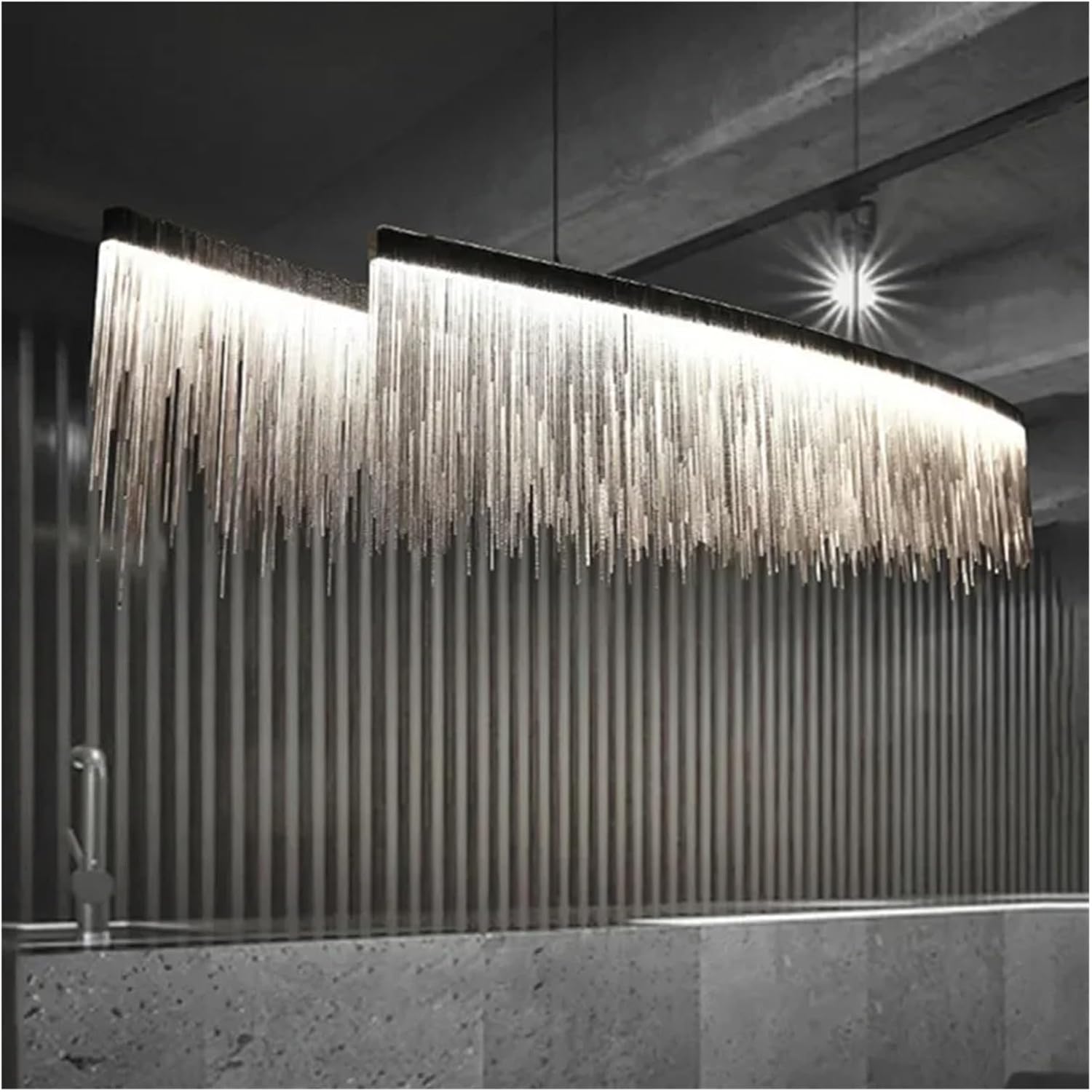 Modern Style Chain LED Chaner for Living Room and Bedroom Home Decor, Dining Room, Cloth Store Tassel Chain Light Fixtures