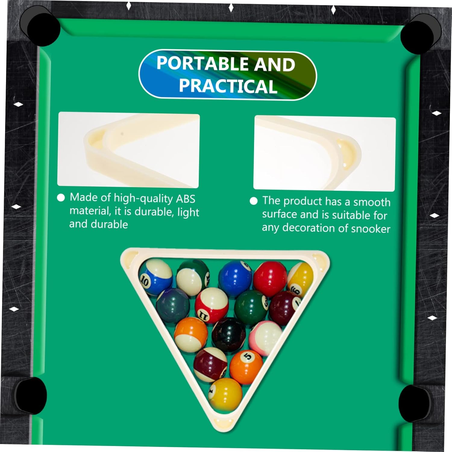 POPETPOP Billiard Tripod Billiards Balls Rack Pool Triangle Pool Table Felt Pool Cue Air Hockey Table Billiard