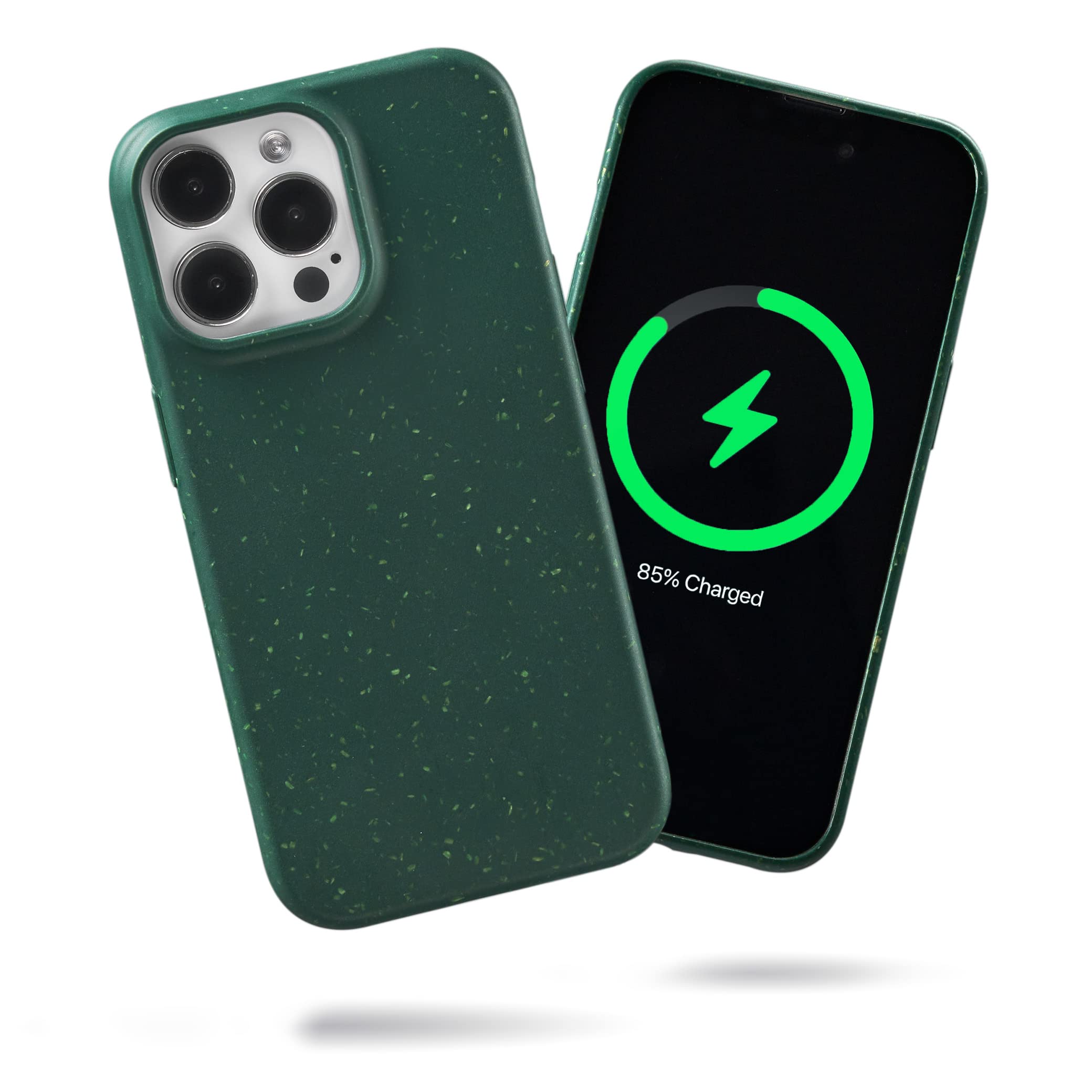 SteepLab Eco Warrior Case for iPhone 14 Pro Max (2022, 6.7” Screen) - Compatible with MagSafe - The Slim Biodegradable Case, Protects Your Phone and The Earth (Nordic Pine Green)