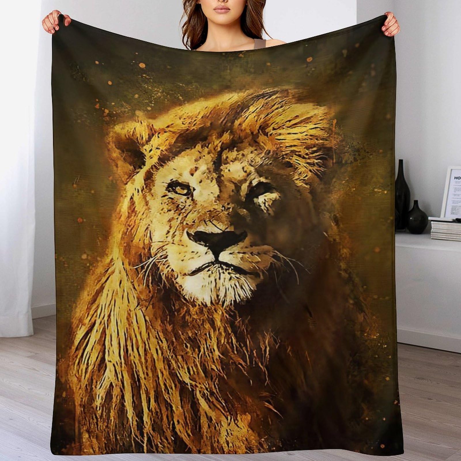 Couverture moelleuse lion pour partager des moments doux en famille