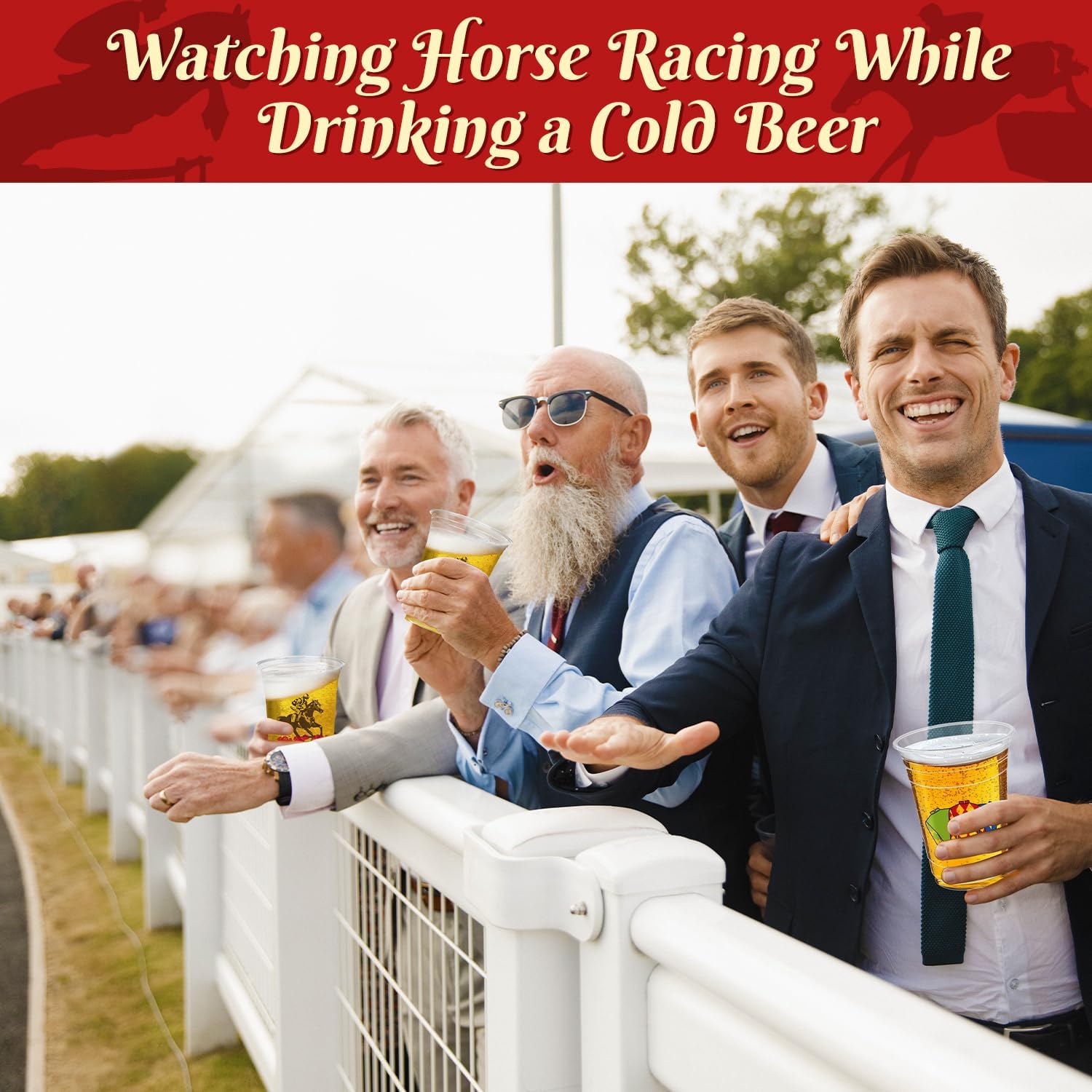 120 Pieces Derby Disposable Plastic Cups 16 oz Thick Kentucky Drinking Run for Full Print Rose Patterm Tumbler Clear Plastic Cup for Horse Racing Party Supplies Decorations