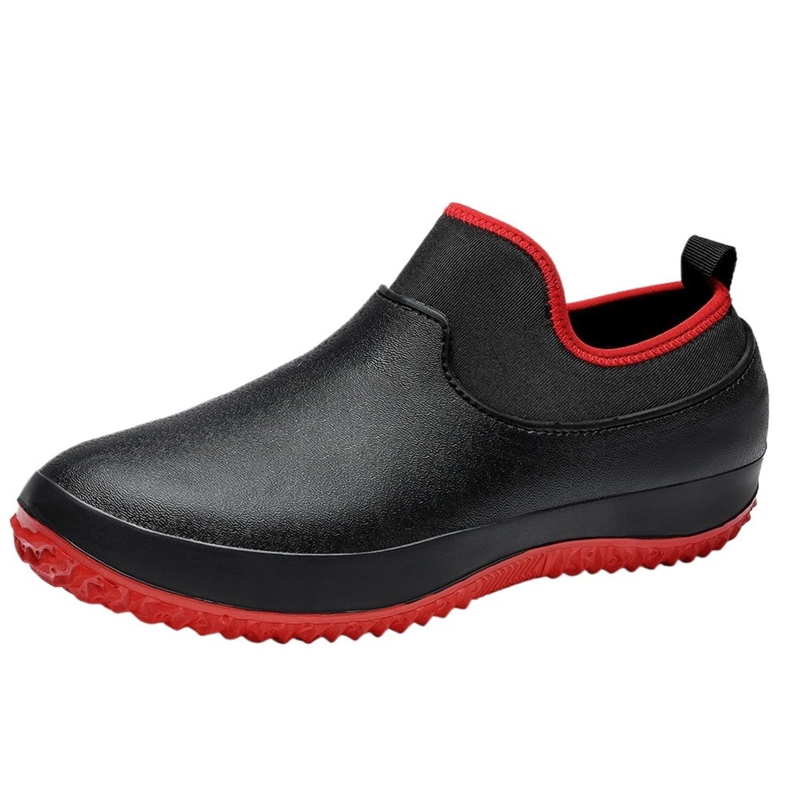 Stivali da Pioggia da Uomo Corti Stivali di Gomma Impermeabili all'aperto Comodi Antiscivolo Scarpe da Lavoro da Cuoco Stivali da Pesca da Uomo for Tempo piovoso Stivali Pioggia Uomo(Blue,39)