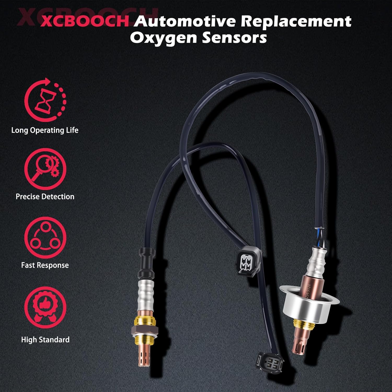 Automotive Replacement Oxygen O2 Sensor 234-9124 234-4350 Set of 2, 02 Sensor Compatible with Honda for Civic 2007-11