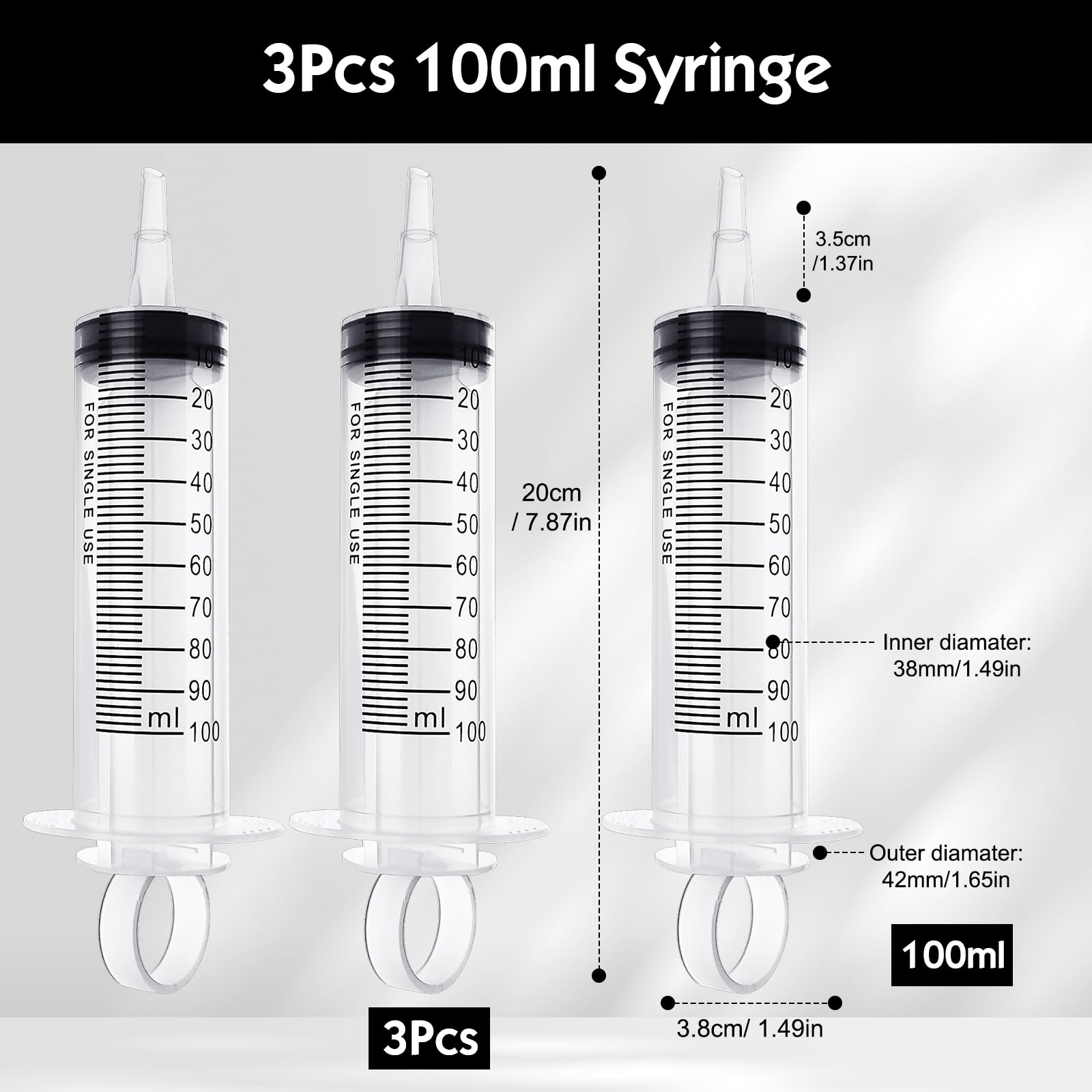 Omsscun Siringhe 250ml + 550ml,Siringa Plastica,Siringa Grande con Tubo Flessibile e Spazzola di Pulizia in Spugna per Olio motore,Laboratori,Giardini,Alimentazione Animale,Rcerca Scientifica,bianco