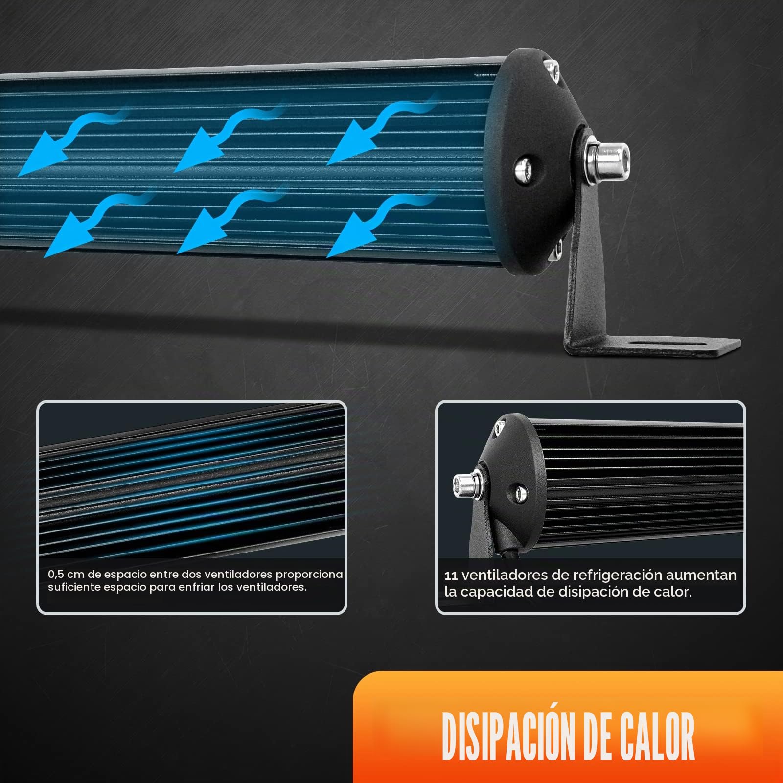 Willpower Barra de Luz LED Slim 61cm 24 pulgadas 180W + Soporte de Magnético + Arnés de Cableado 12V 24V IP67 Impermeable para 4x4 Tractor Coche Camion Barco Offroad, 6000K Blanco