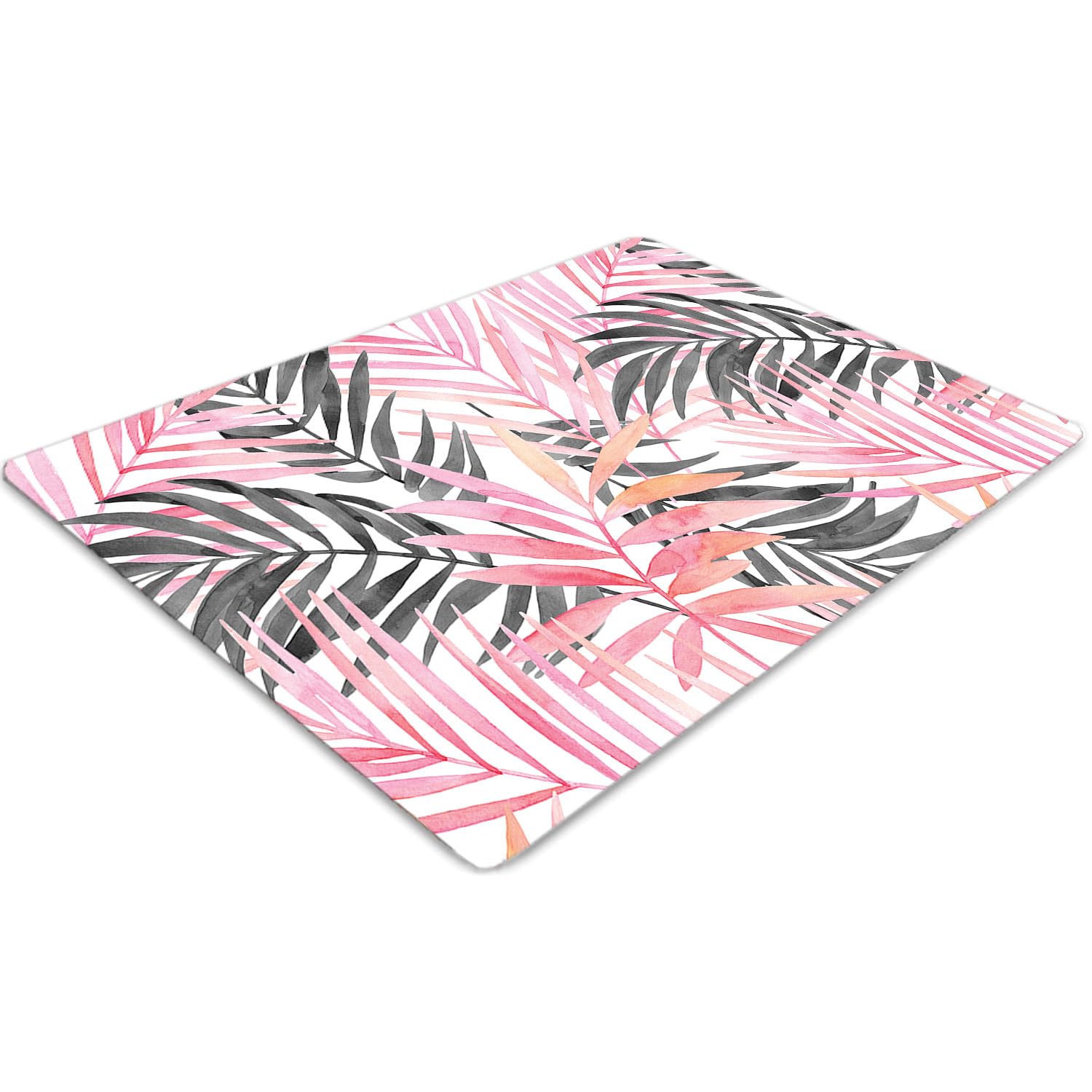 Tapis pour protection 100x70 cm imperméable en PVC motif feuilles de palmier