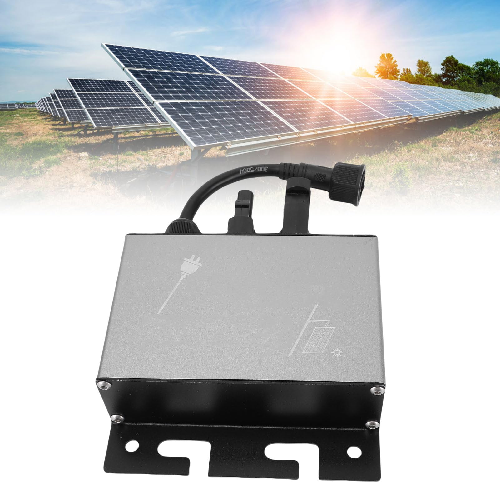 RiToEasysports Inwerter Sieciowy, Obudowa ze Stopu Aluminium Mikroinwerter Solarny o Mocy 145 W z Stopniem Ochrony IP45 do Instalacji Systemu Wytwarzania Paneli Mieszkalnych W Domu