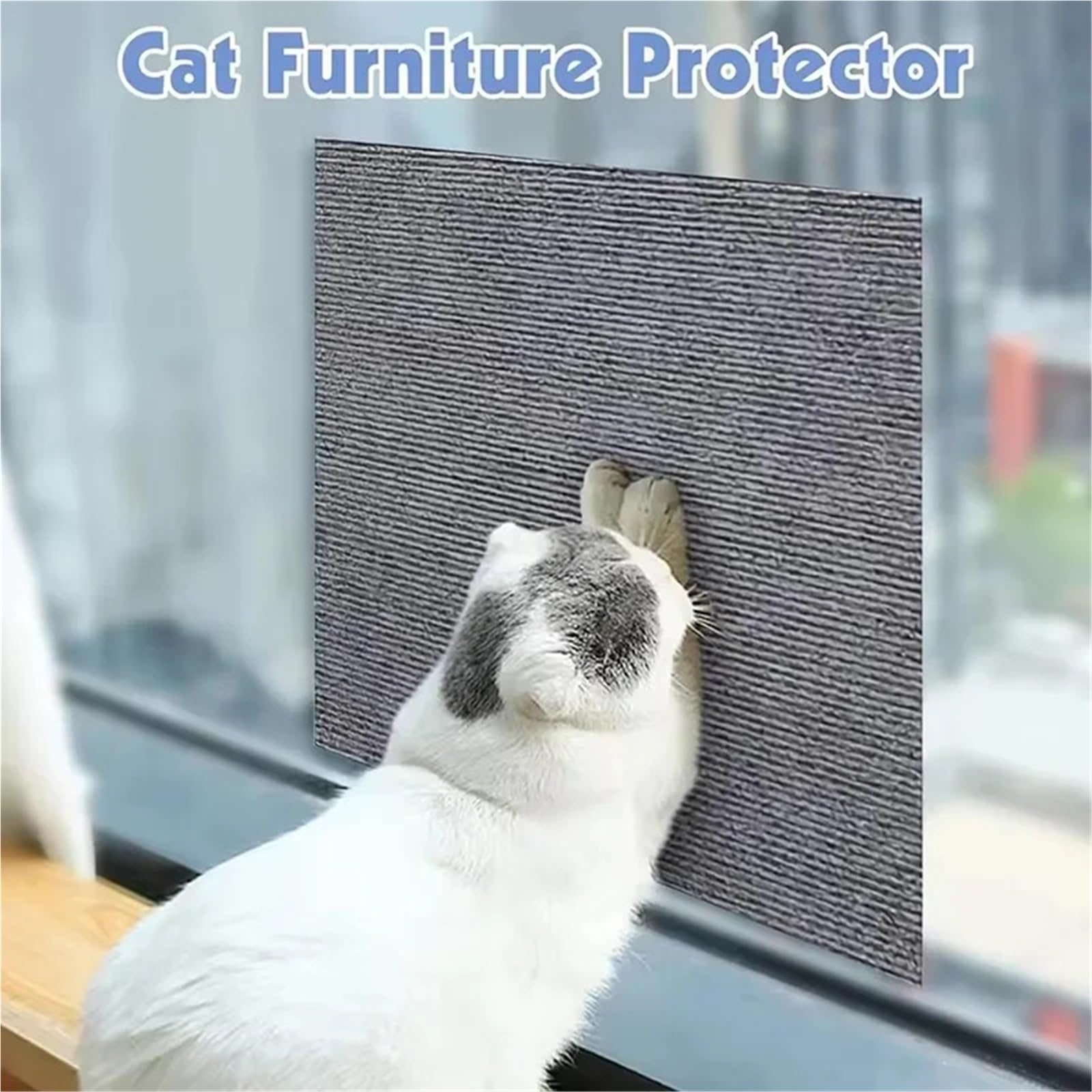 Protector Sofa Gatos Arañazo Pegatina de Pared autoadhesiva for rascar Gatos, Estera Escalada Multifuncional, Almohadilla protección antisofá, rascador Garras molienda(Dark Gray 30cm60cm,5pcs)