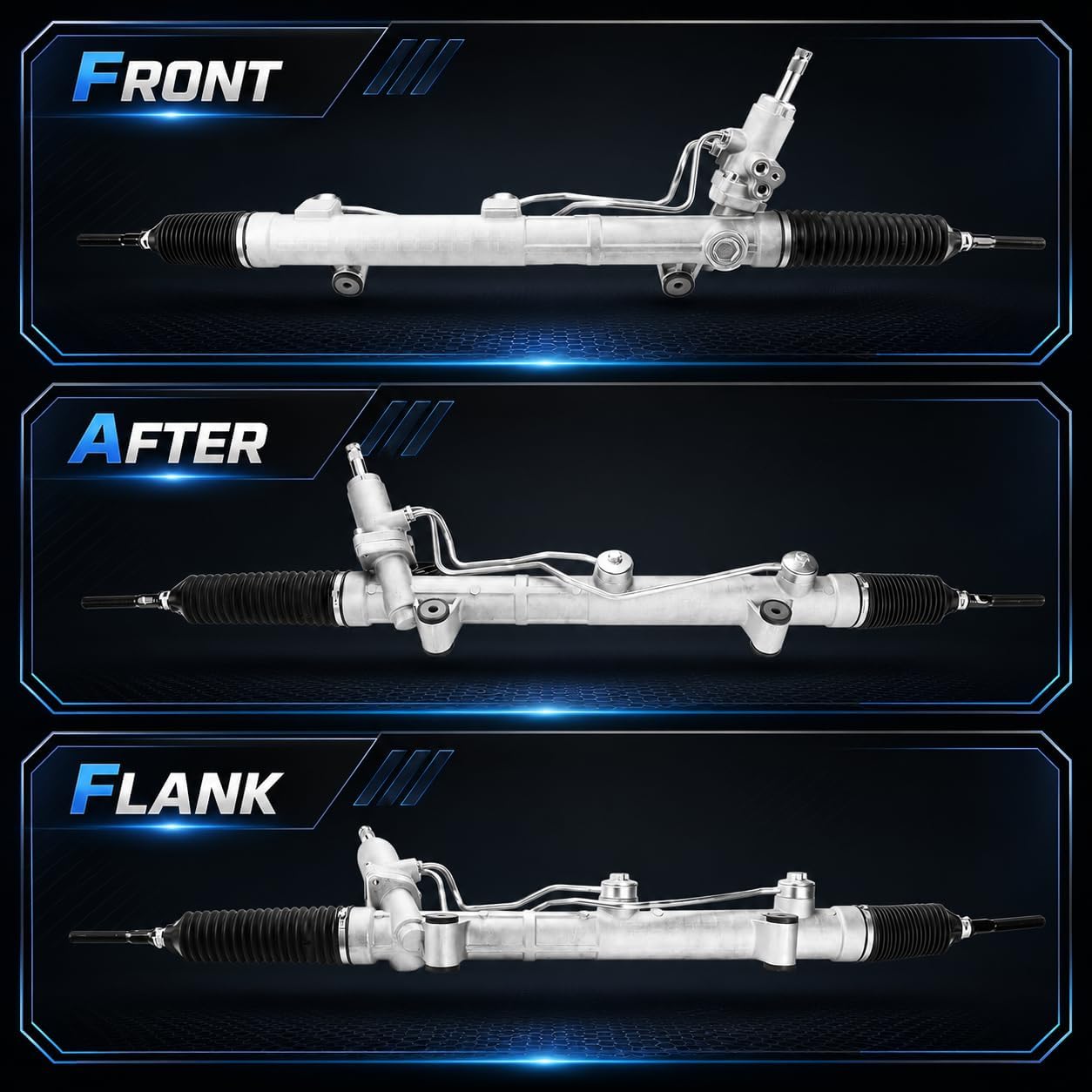 Hydraulic Power Steering Rack and Pinion FIT 2007-2012 Mercedes-Benz GL320 GL350 GL450 GL550 & FIT 2006-2011 ML320 ML350 ML450 ML500 ML550 ML63 AMG Replace OE# 1644600100 264022