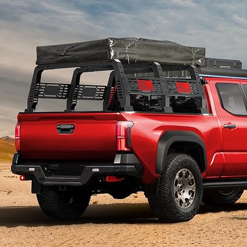 Miniatura 7 de Estante alto para camión de 22.5 pulgadas para camiones de tamaño completo sin rieles de cama, estante de cama Overland para Dodge Ram 1500