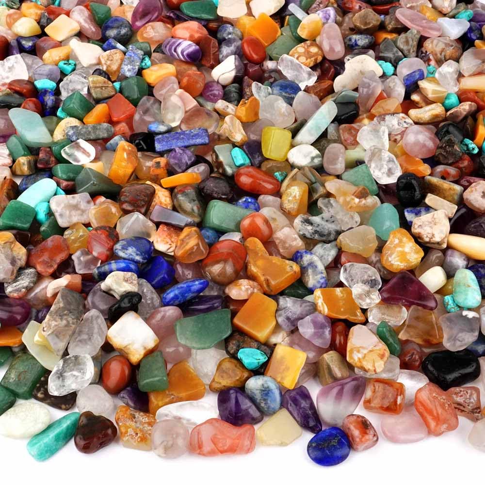 10 kg Wunderstein24 Bunter Trommelstein - Naturform Mix echte Edelstein - Mischung aus aller Welt Ø ca. 15 – 25 mm kleine Heilsteine Mineralien Dekosteine Wassersteine Glückssteine
